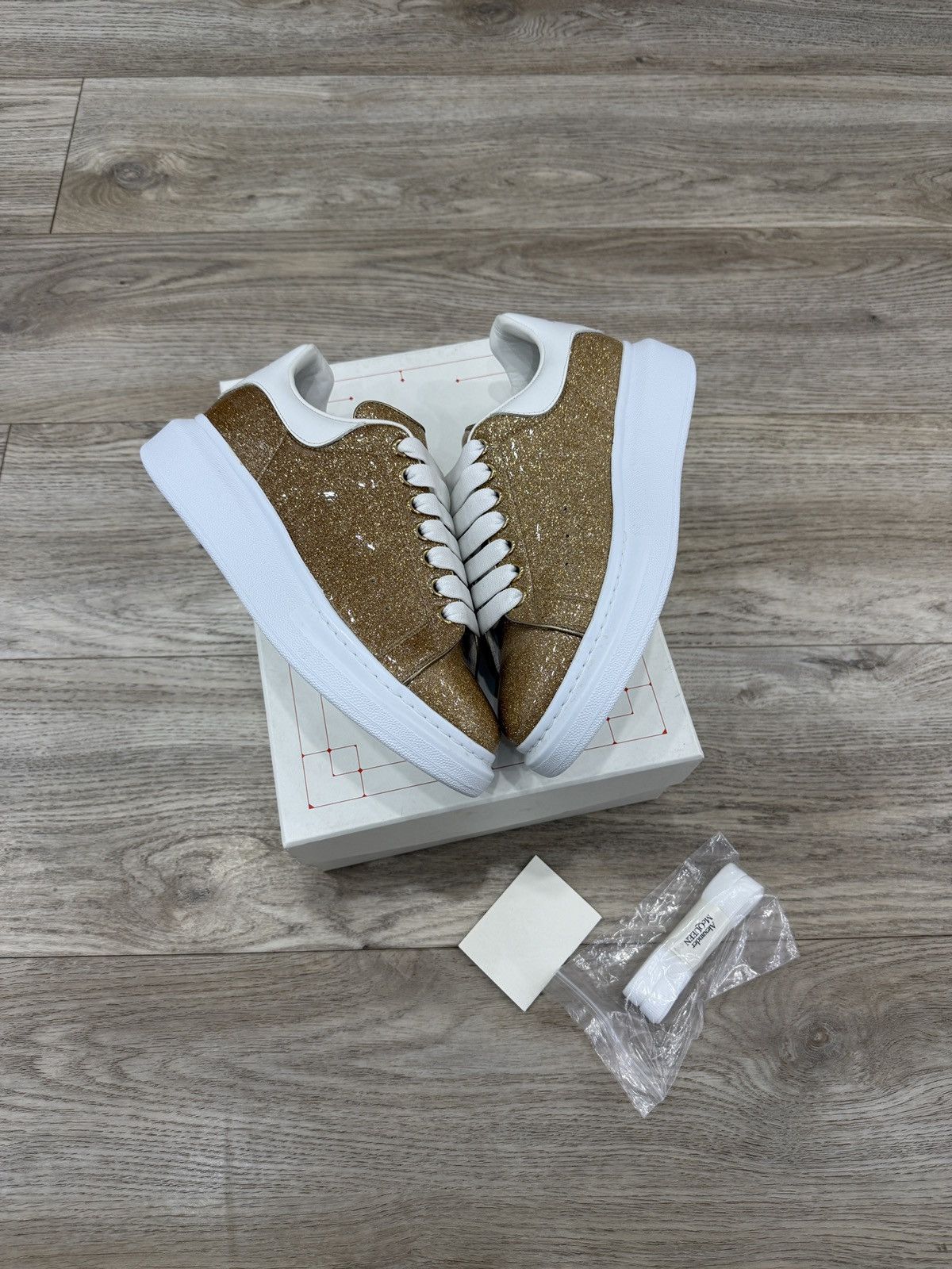 Alexander McQueen Alexander McQueen 'Rose Gold White' Size US 8.5 / EU 41-42 - 3 Thumbnail