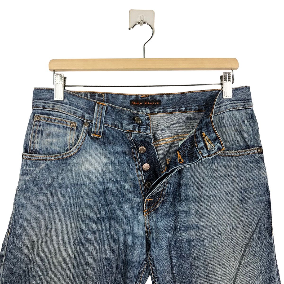 Japanese Brand 🔥Nudie Jeans Co Denim Straight Cut Issey Miyake Design Size US 32 / EU 48 - 11 Thumbnail