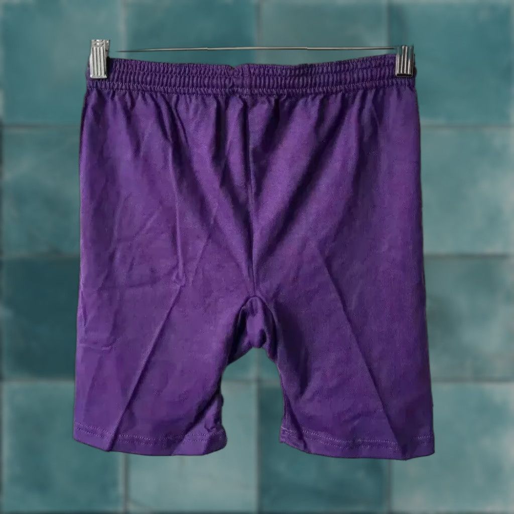 Russell Athletic VINTAGE Russell Athletic Compression Shorts Mens S Purple 90s Deadstock NWOT 1990s US Made Drawstring White Waist 13" 9" Rise 4.5" Inseam Size US 29 - 1 Thumbnail
