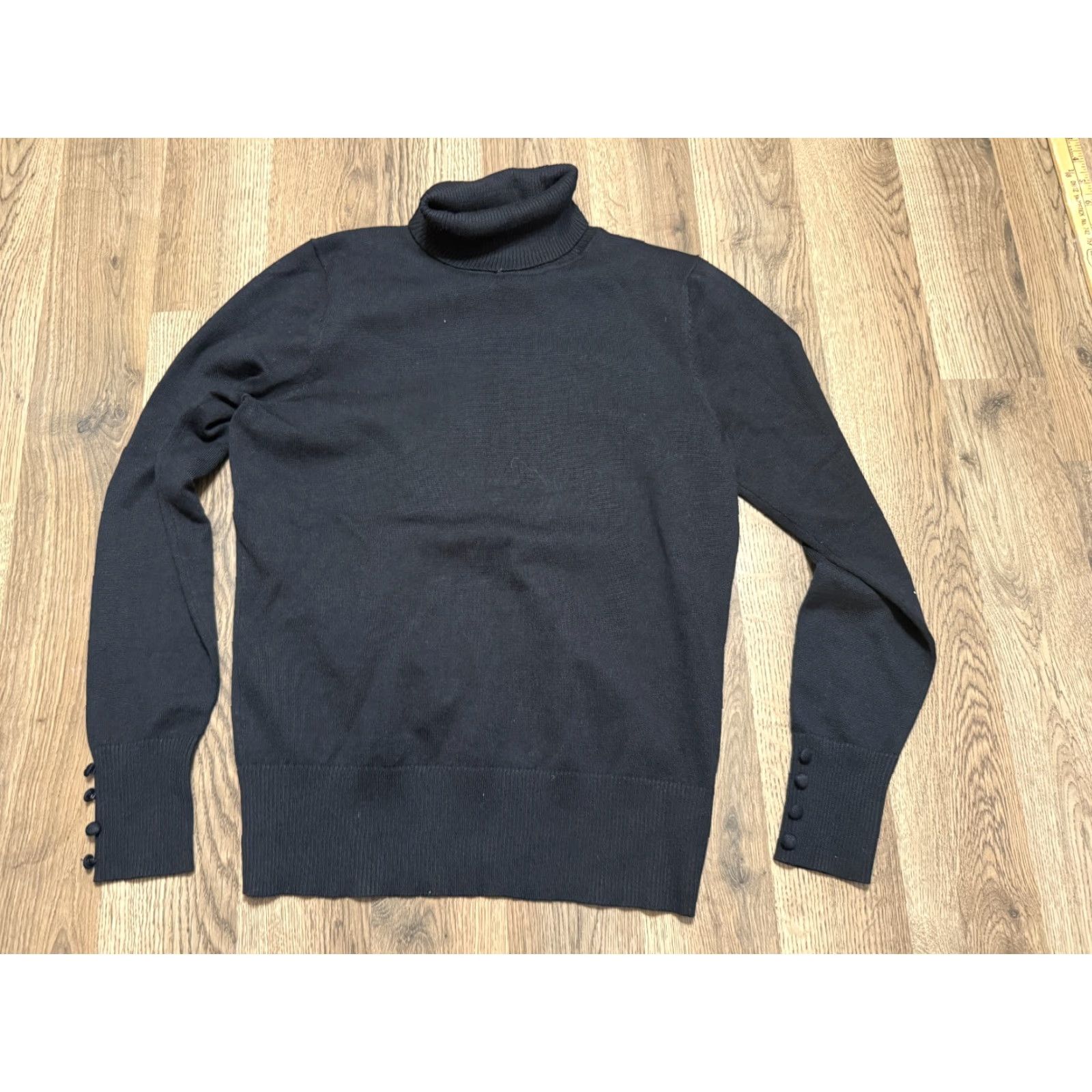 Vintage VINTAGE Cupio Sweater Shirt Womens M Black Turtleneck Long Sleeve Pullover Size M / US 6-8 / IT 42-44 - 2 Thumbnail