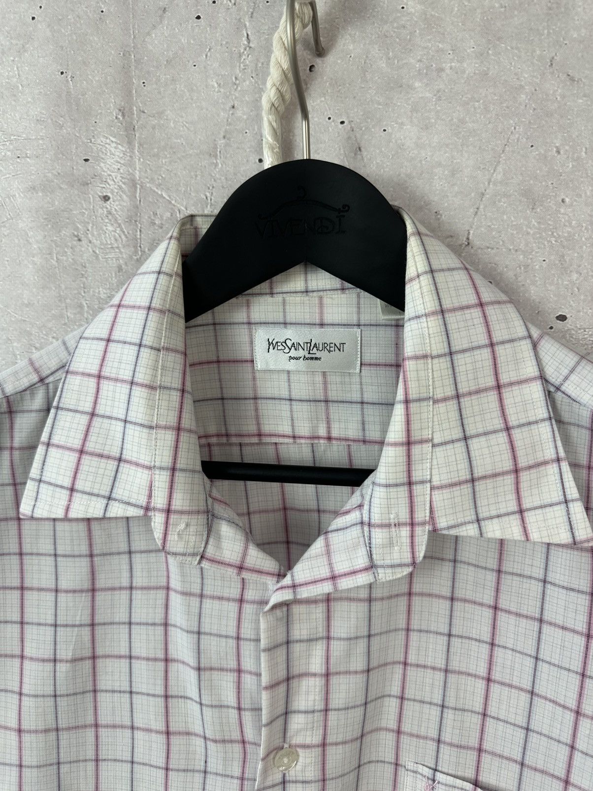 Yves Saint Laurent YSL Vintage YvesSaintLaurent Check Short Sleeve Shirt Size US L / EU 52-54 / 3 - 6 Thumbnail