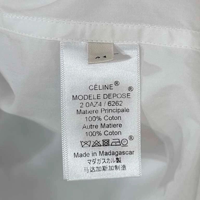 Celine Celine White Buttonup Shirt Size XXS / US 00 / IT 34 - 5 Thumbnail