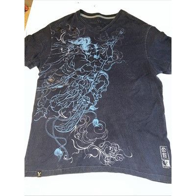 Marc Ecko Y2K Marc Ecko cut sew Blue And Gold Foil Witch Skull. XXL Size XXL / US 16-18 / IT 52-54 - 1 Thumbnail