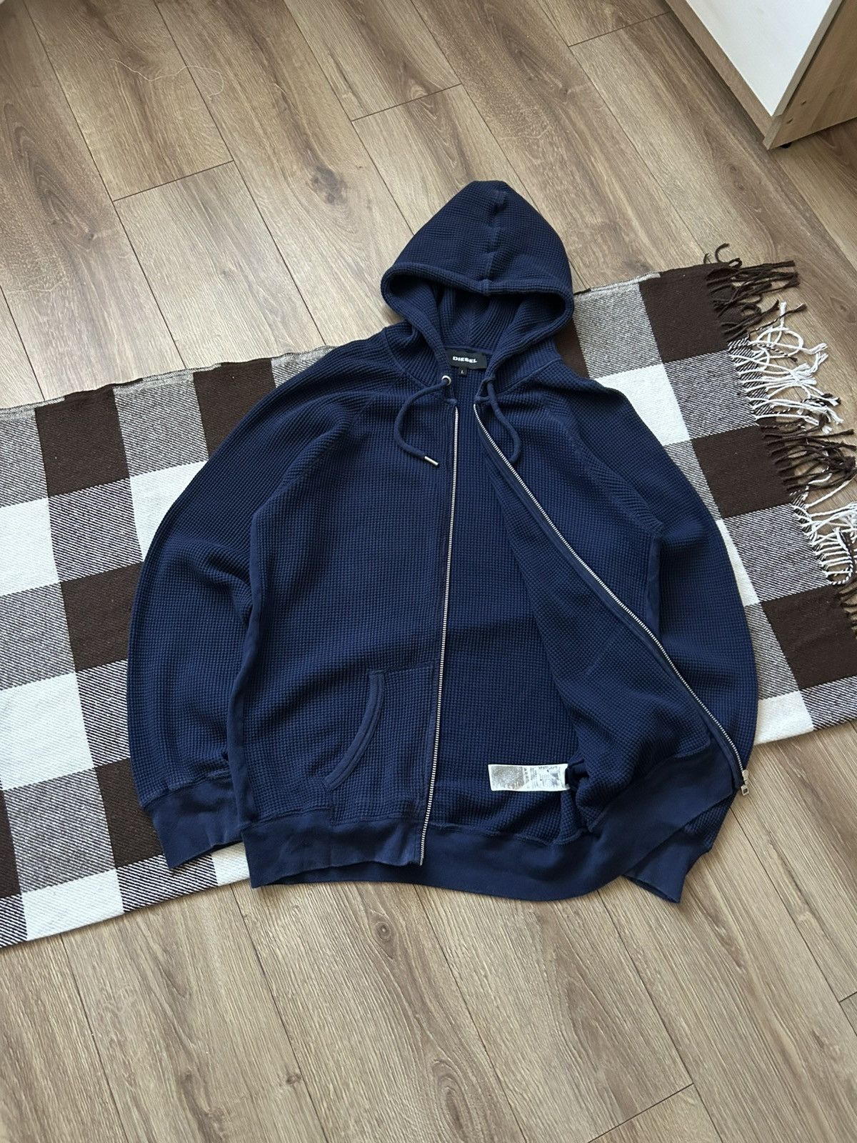 Diesel Diesel blue heavy knit-sweatshirt mens rare hoodies Size US L / EU 52-54 / 3 - 2 Thumbnail