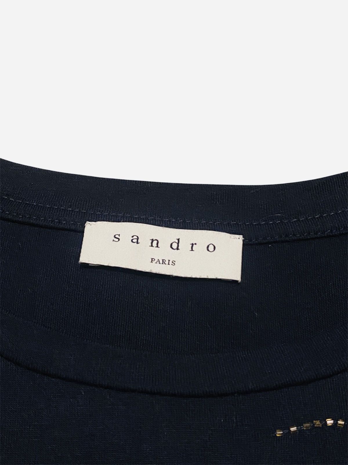 Sandro Sandro Tee T-shirt Dark Navy Size L / US 10 / IT 46 - 3 Thumbnail