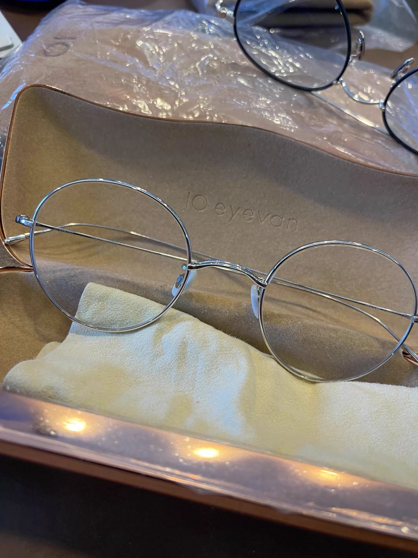 Eyevan 7285 EYEVAN NO5 1s Silver Japan-Made Acetate Frames New Size ONE SIZE - 3 Thumbnail
