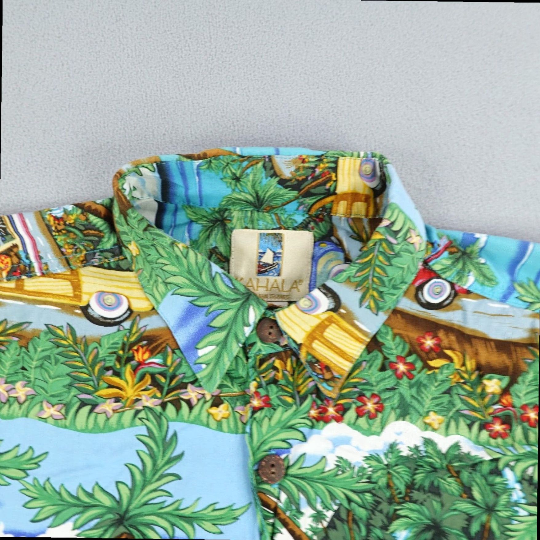 Vintage VINTAGE Kahala Hawaiian Shirt Mens Large Blue Rayon Aloha Beach Cars Surf Size US L / EU 52-54 / 3 - 2 Thumbnail