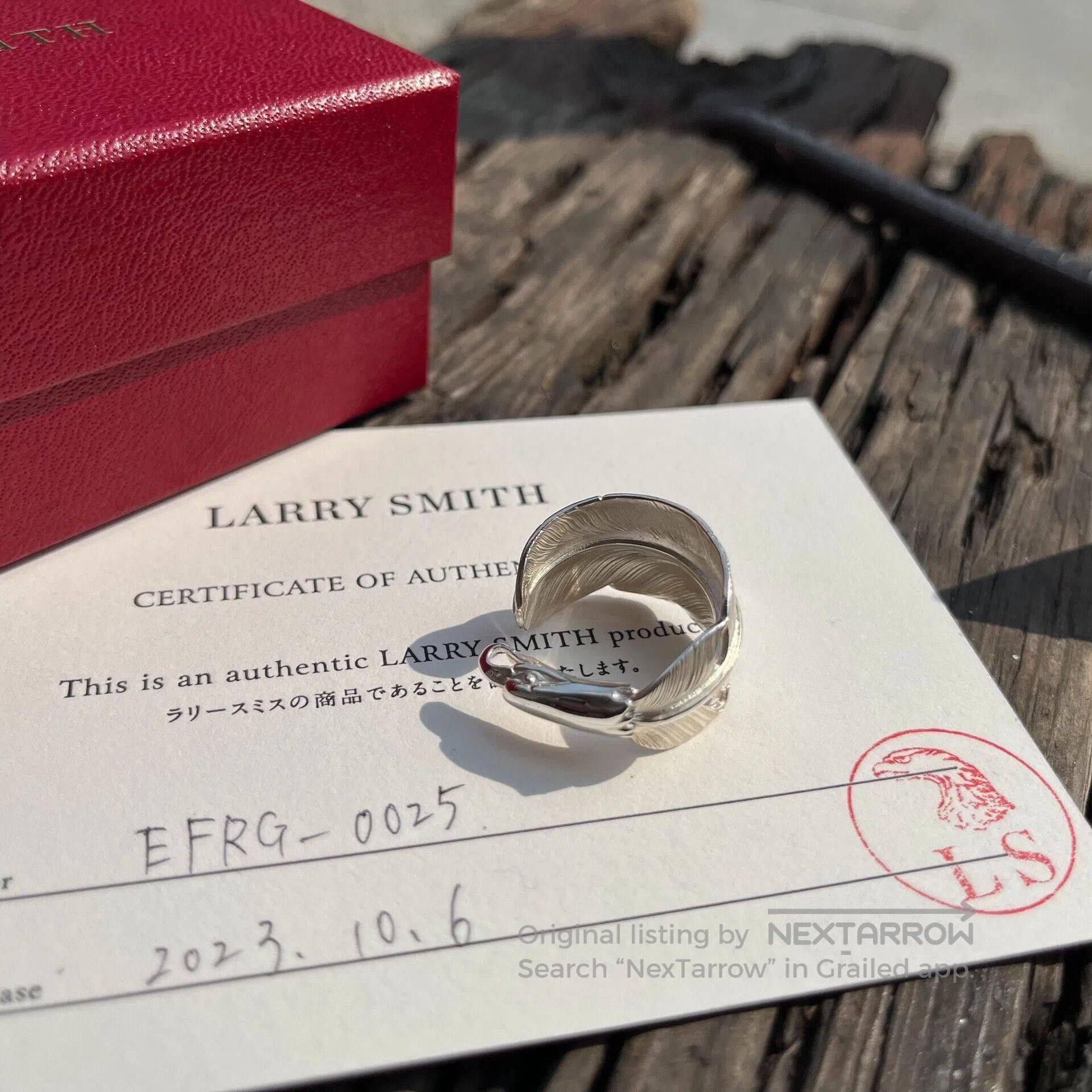 Larry Smith larry smith eagle feather ring with box. Size ONE SIZE - 2 Thumbnail