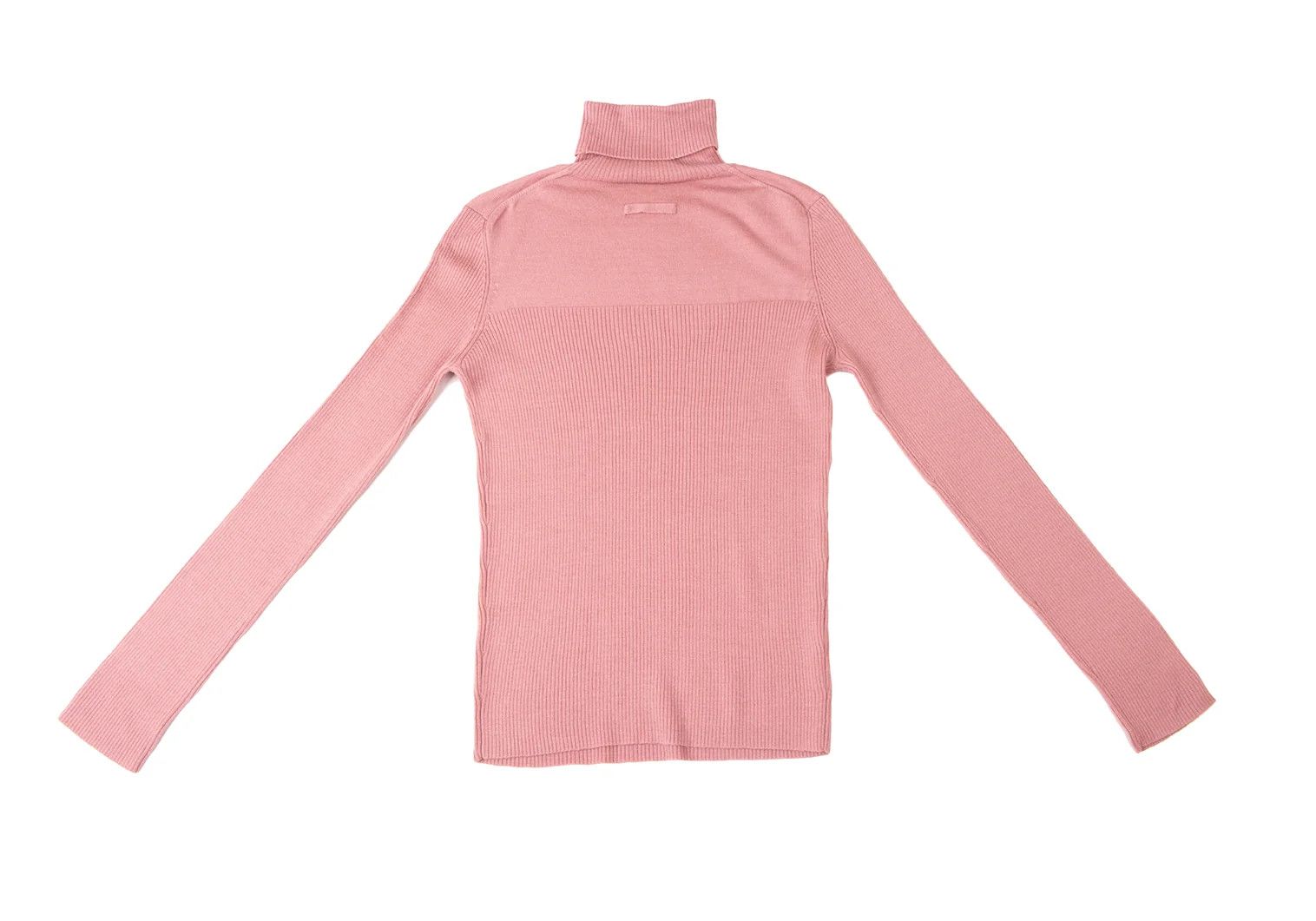Jean Paul Gaultier Wool Ribbed Turtle Neck Knit Sweater in Pink, Size 48 Size US M / EU 48-50 / 2 - 11 Thumbnail