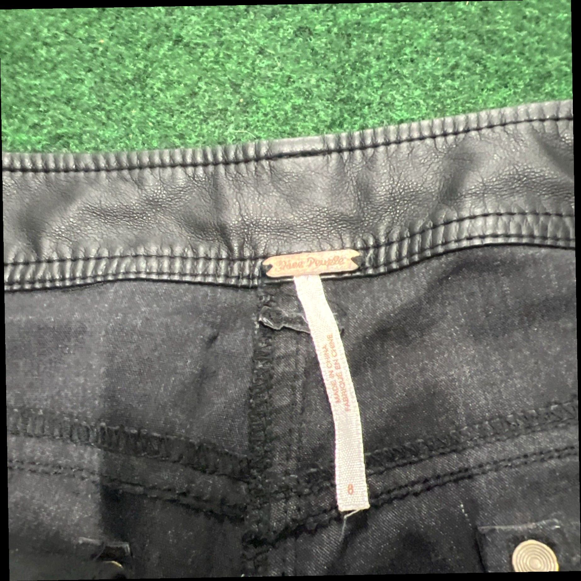 Free People FREE PEOPLE Faux Leather Black Moto Pants size 8 Ankle Zip High Rise Biker Size 30" / US 8 / IT 44 - 7 Thumbnail