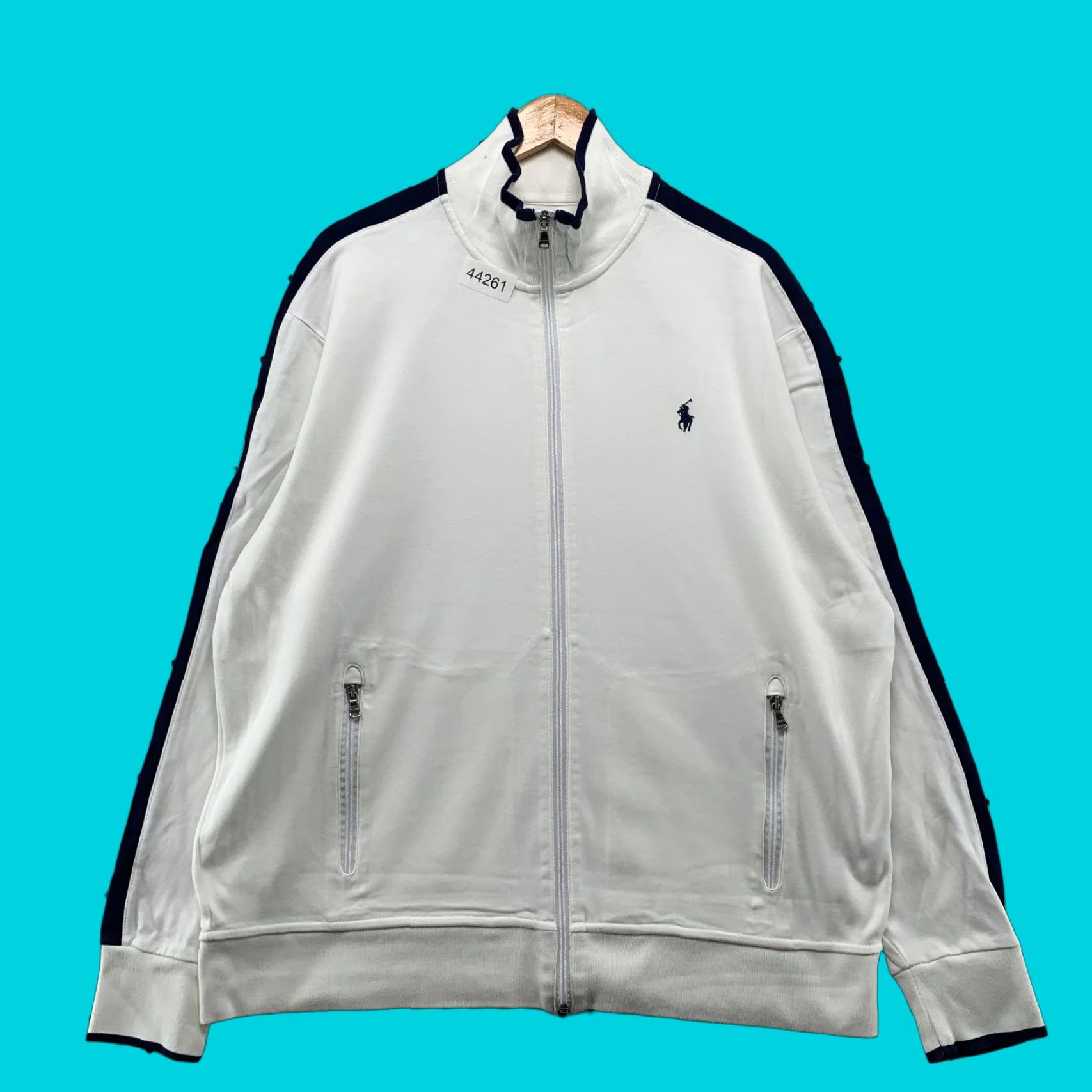 Polo Ralph Lauren Polo Ralph Lauren Performance Track Zip Jacket Mens 2XL White Long Sleeve Shirt Size US XXL / EU 58 / 5 - 1 Thumbnail