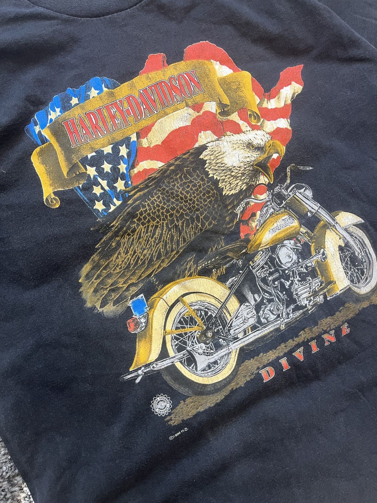Harley Davidson × Vintage HARLEY DAVIDSON VINTAGE 1996 BIG LOGO T SHIRT MOTO EAGLE USA Size US XL / EU 56 / 4 - 2 Thumbnail