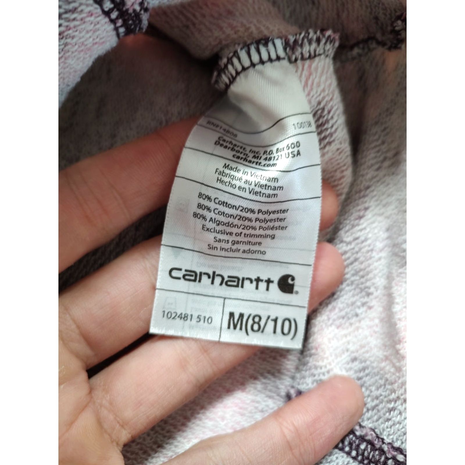 Carhartt VINTAGE Carhartt Womens M Funnel Neck Pullover Hoodie Sweatshirt Acid Wash Tie Dye Size M / US 6-8 / IT 42-44 - 5 Thumbnail