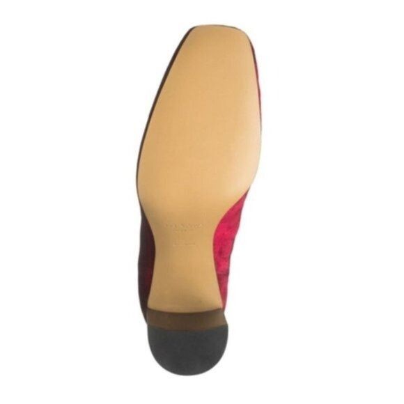 Rag & Bone Womens Red Velvet Chelsea Pull On Chunky Heeled B