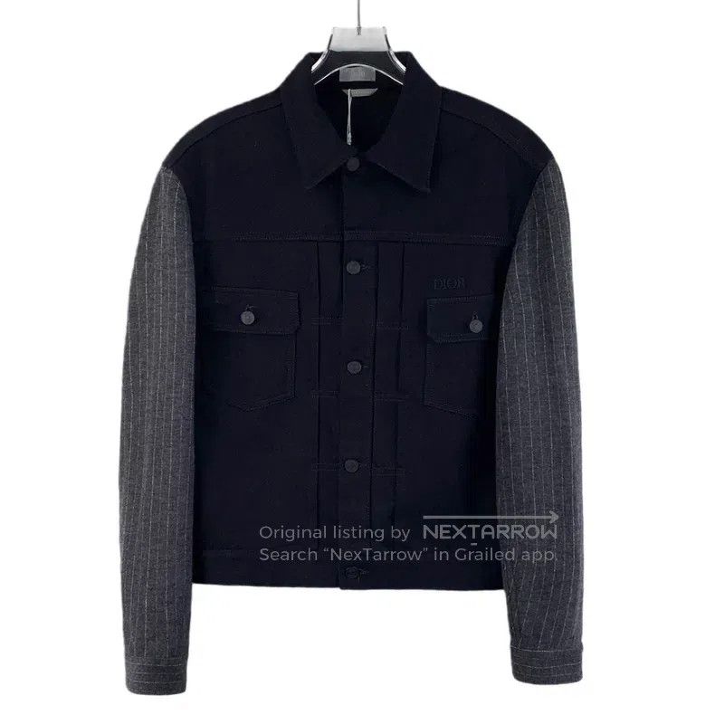 Dior Dior Black logo letter embroidery cotton lapel single-brea Size US S / EU 44-46 / 1 - 1 Thumbnail
