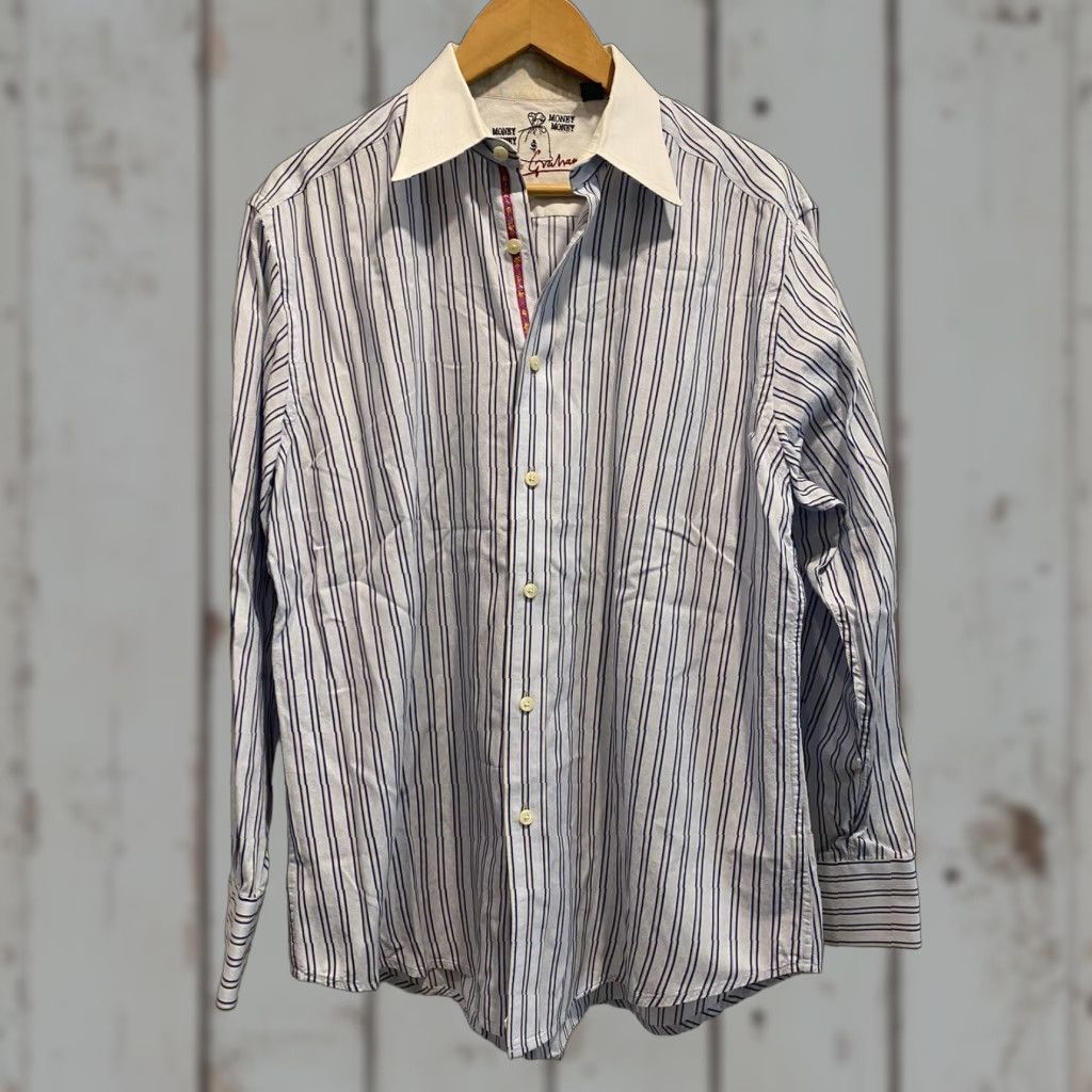 Robert Graham ROBERT GRAHAM Money Wall Street Button-Down Shirt Blue White Large Men’s Button-Up Shirt L Mens Size US L / EU 52-54 / 3 - 1 Thumbnail