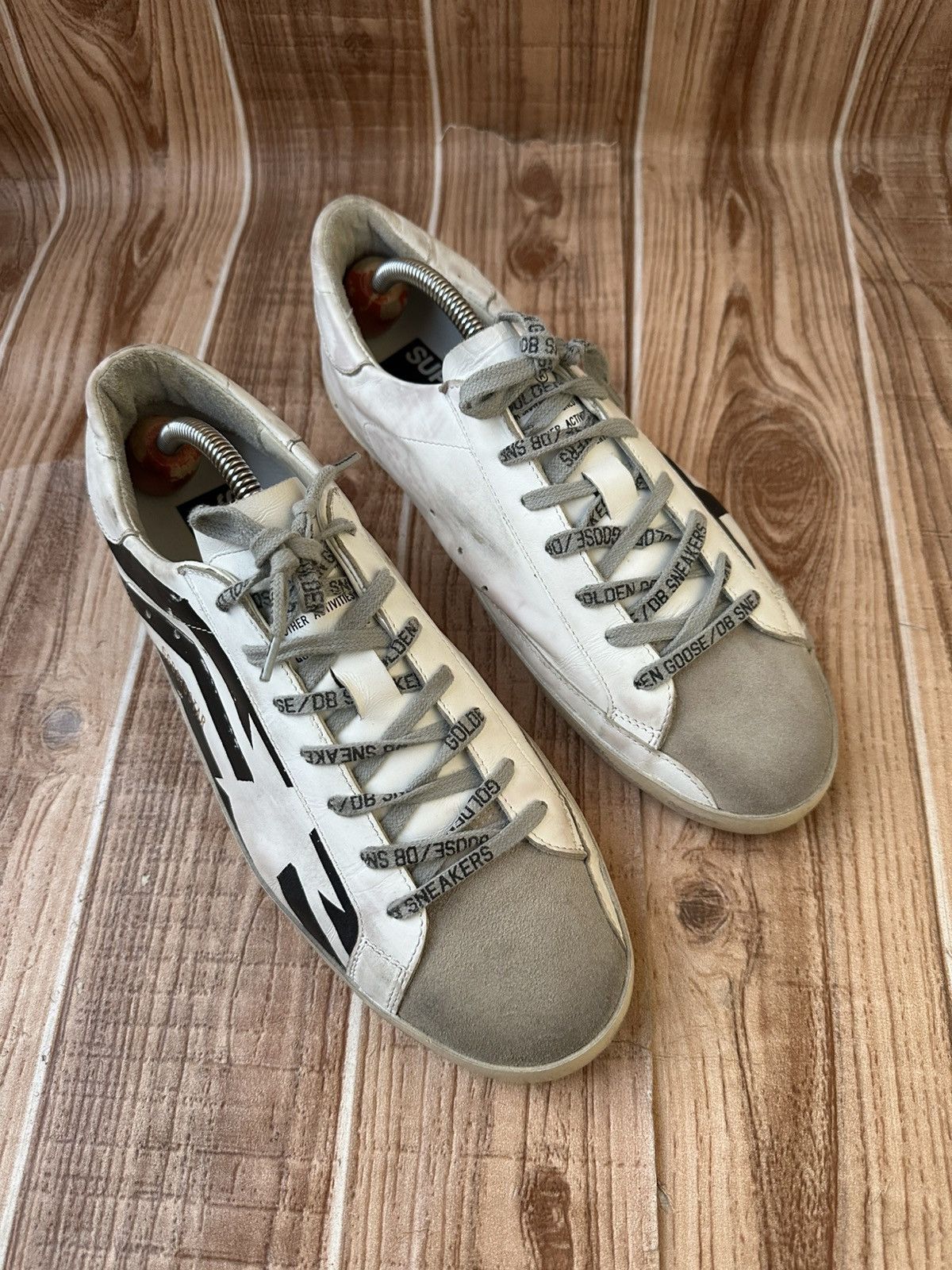 Golden Goose Superstar GGDB Blk White Leather Lowtop Sneaks