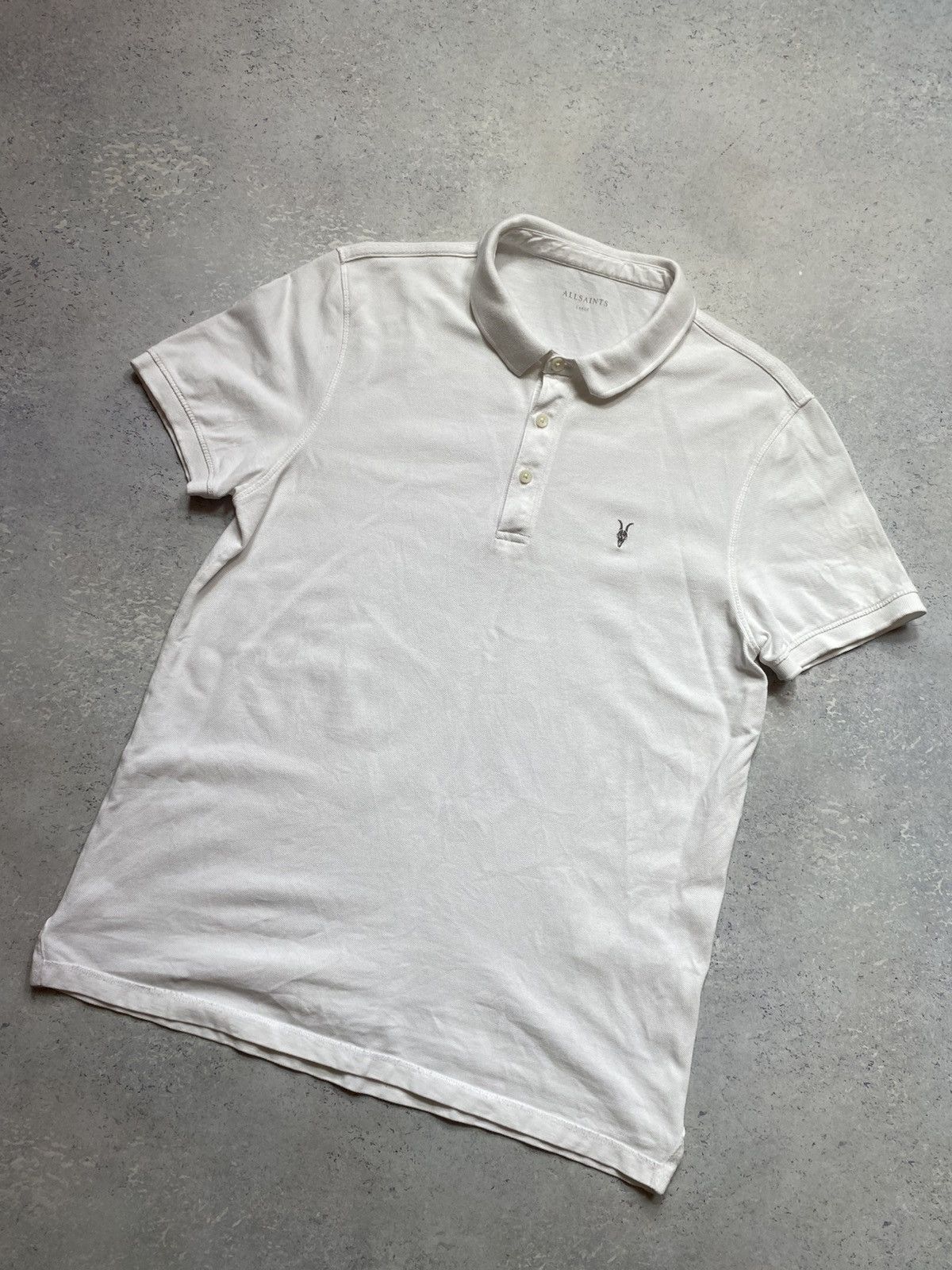 Allsaints Allsaints Mens White Polo Shirt Size US L / EU 52-54 / 3 - 2 Thumbnail
