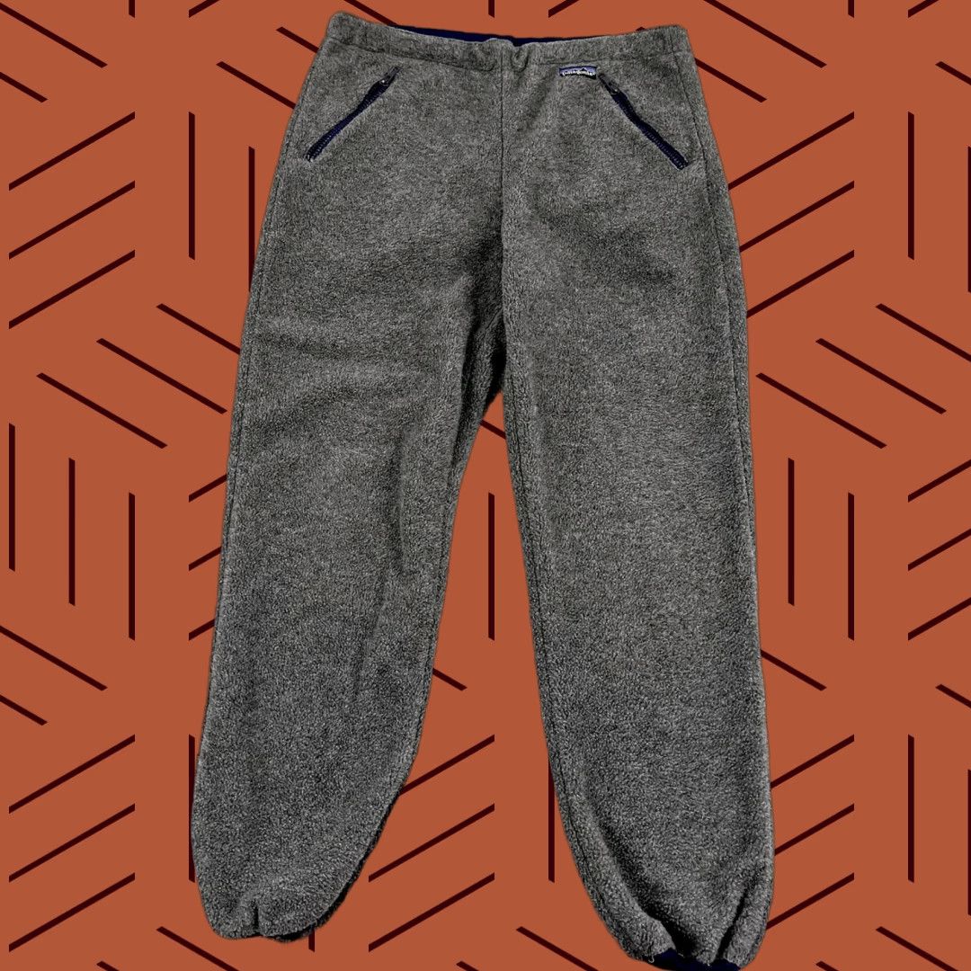Patagonia VTG Patagonia Pants Mens 34 x 29 Gray Synchilla Fleece Joggers Retro 90s Size US 34 / EU 50 - 1 Thumbnail