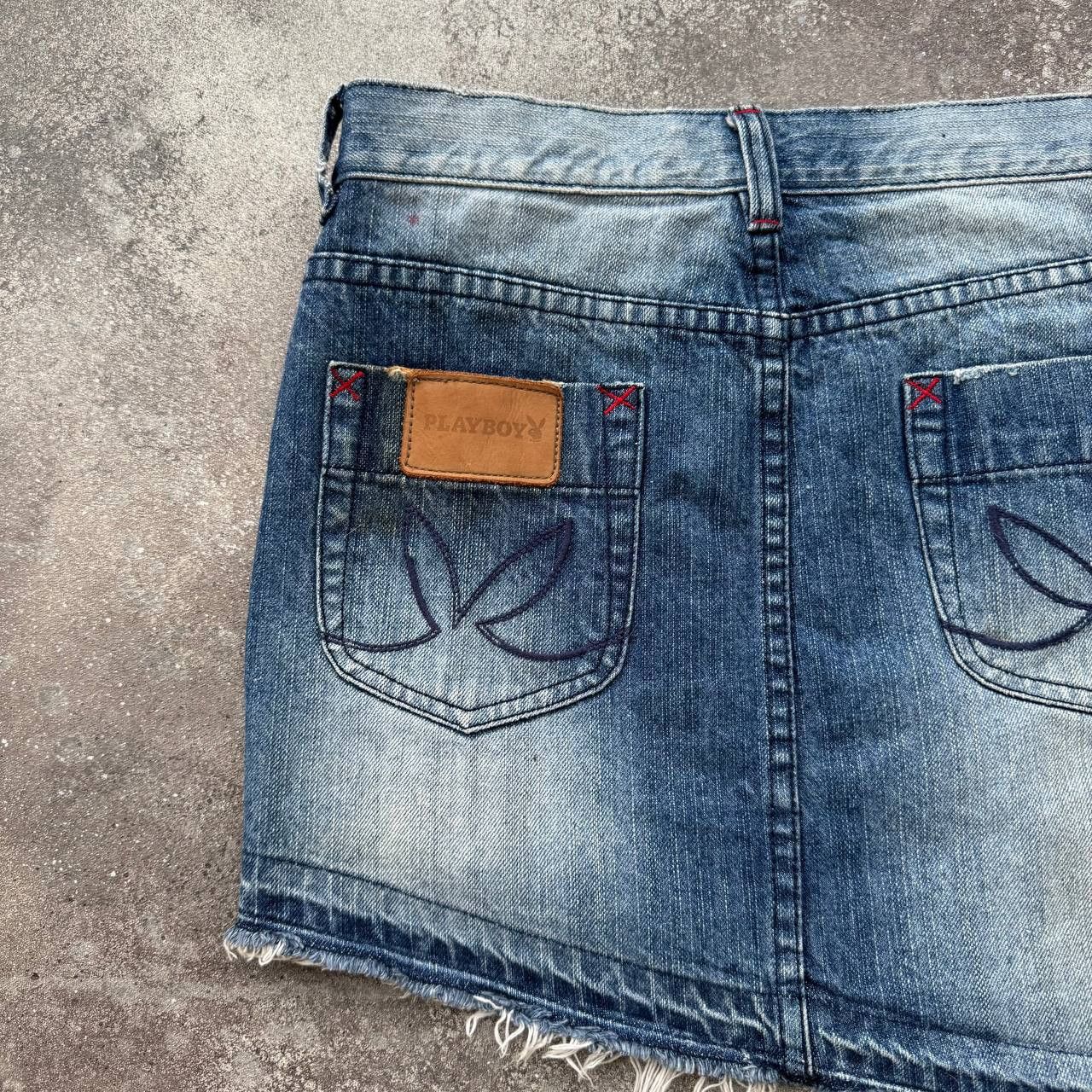 20471120 × Japanese Brand Playboy Vintage Washed Skirt Size 30" / US 8 / IT 44 - 6 Thumbnail