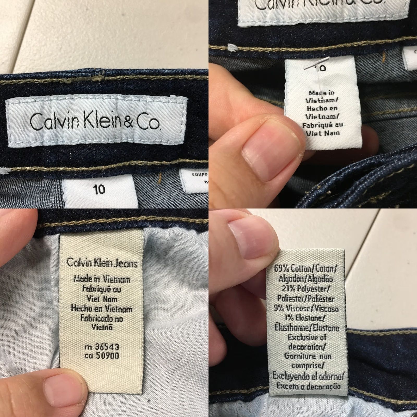 Calvin Klein Calvin Klein Jeans Womens 10 Blue Mid Rise Straight Leg Denim Zip Fly 5-Pockets Size 32" / US 10 / IT 46 - 10 Thumbnail