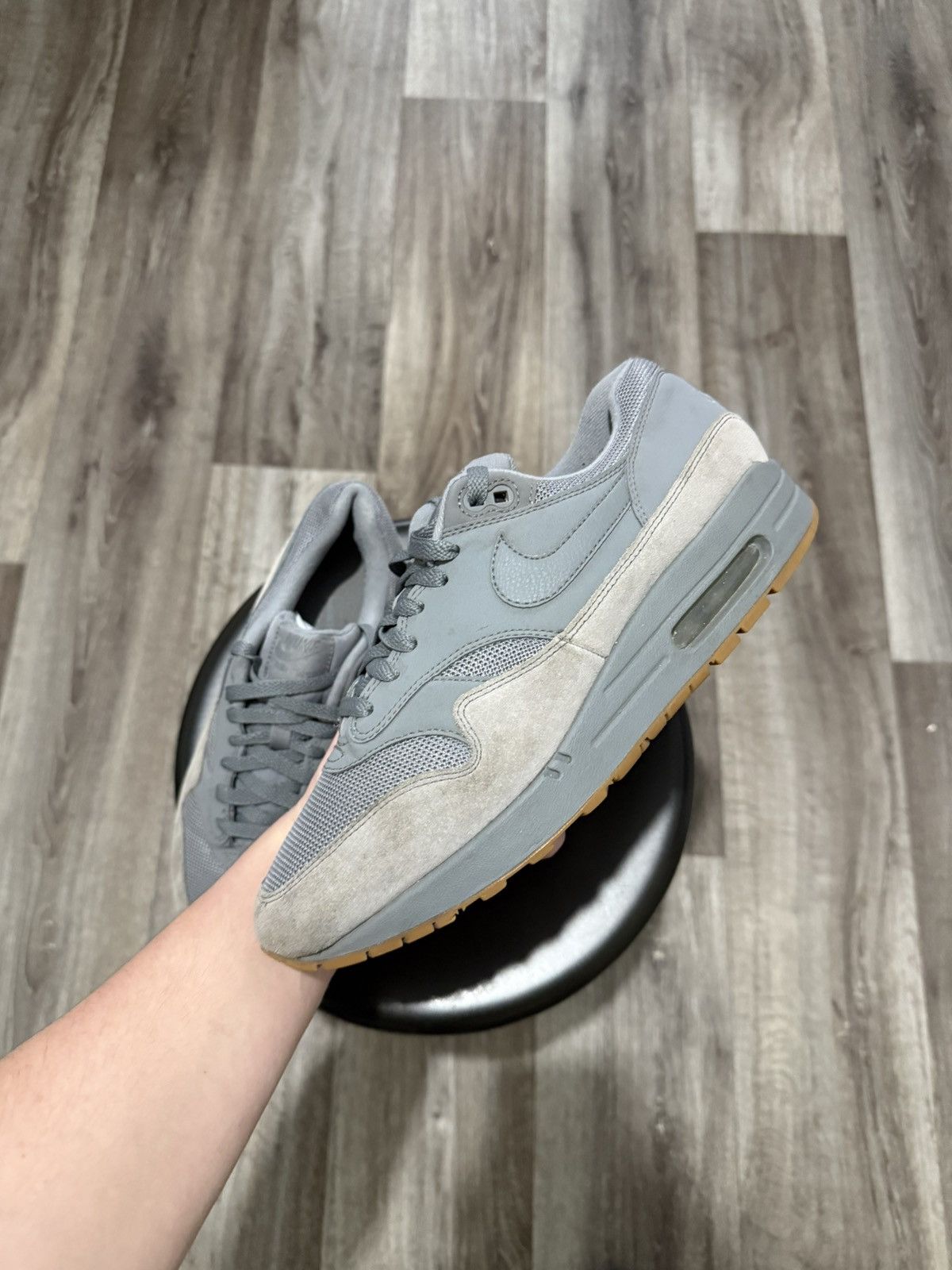 Nike NIKE AIR MAX 1 LOW SNEAKERS MENS GRAY TRAINERS Y2K DRILL Size US 9.5 / EU 42-43 - 8 Thumbnail