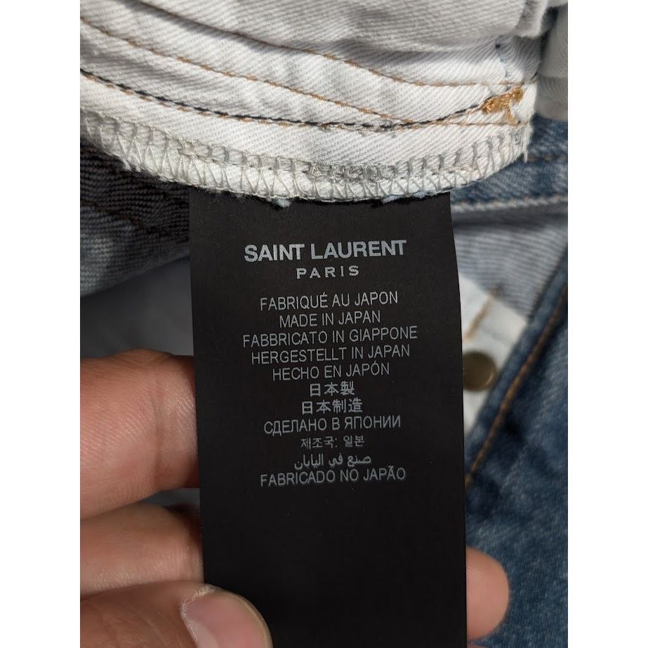 Saint Laurent Paris o1rshd1 Q:2 / Skinny 5 Pockets Low Pants Santa Monica Blue Size US 32 / EU 48 - 17 Thumbnail