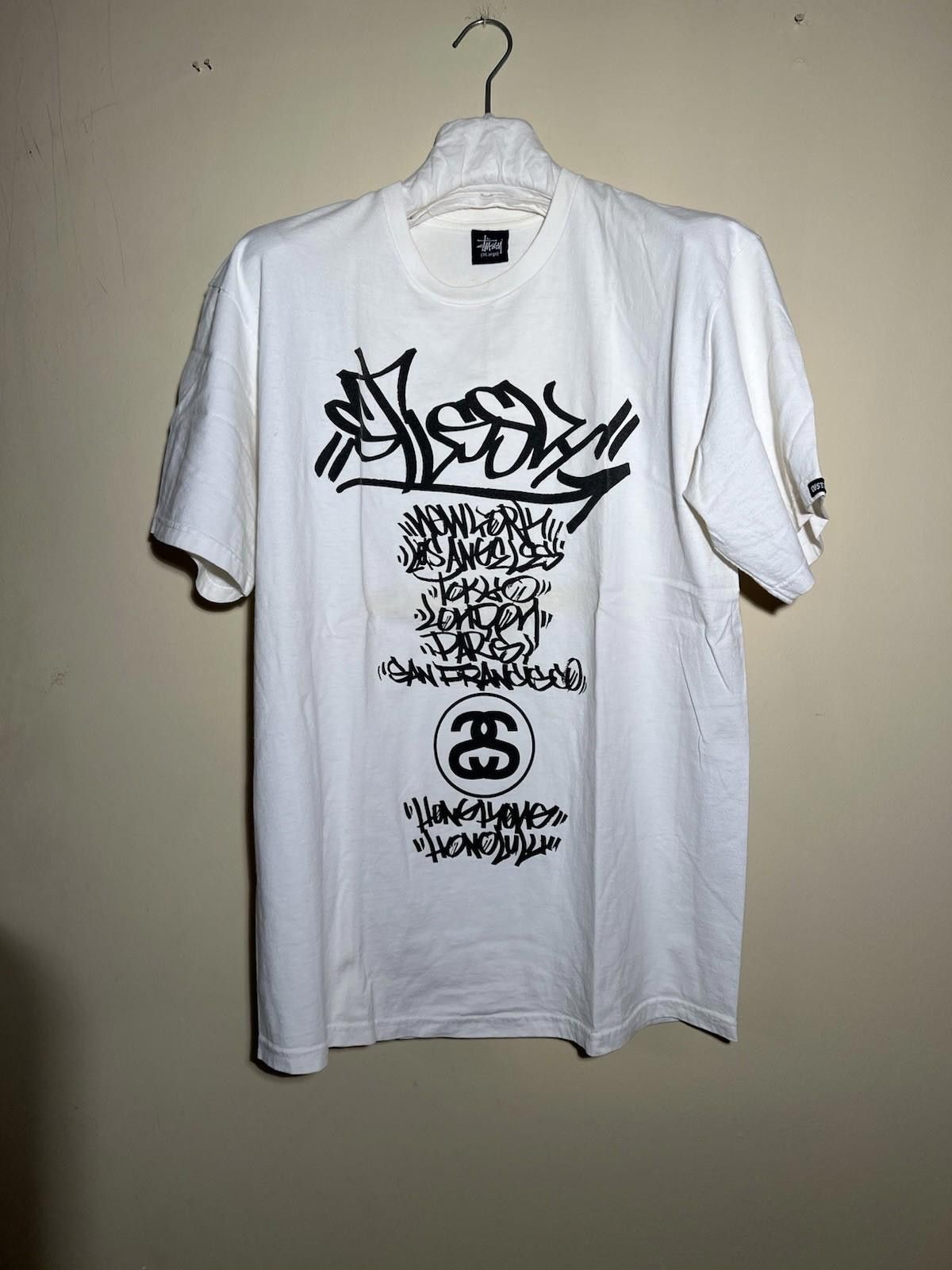 Stussy Vintage Stussy x Slick World Tour Tee Shirt CUSTOMADE Size US XL / EU 56 / 4 - 2 Thumbnail