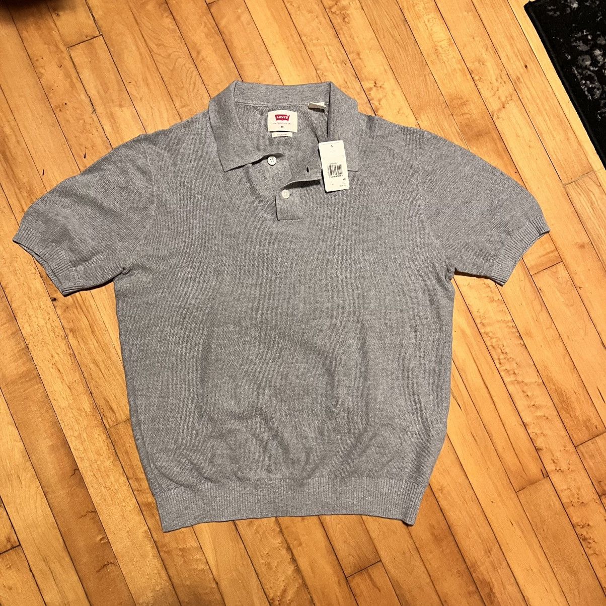 Levi's Levis gray knit polo Size US M / EU 48-50 / 2 - 1 Thumbnail