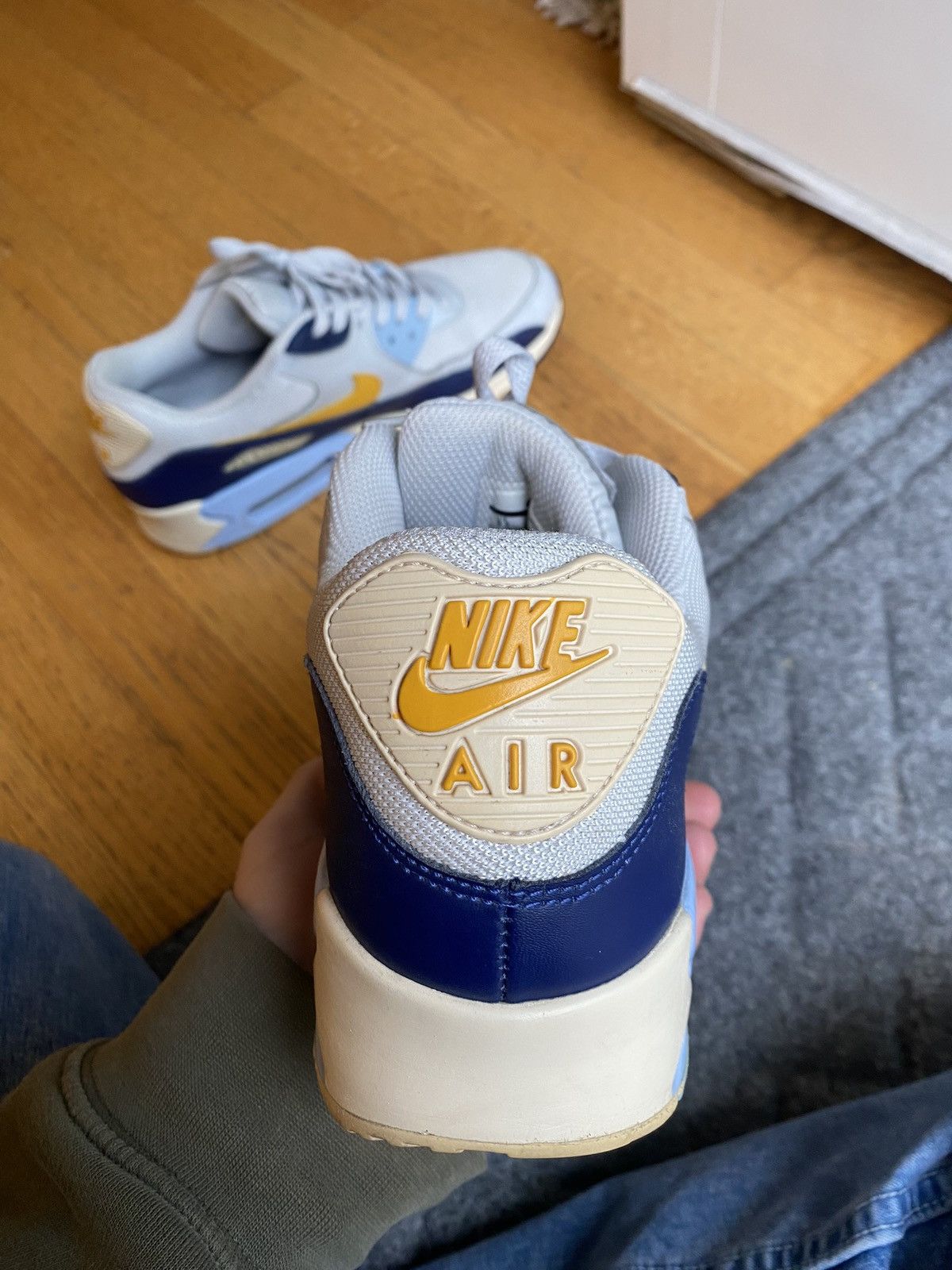 Nike Nike Air Max 90 Pure Platinum Blue Void Size US 9.5 / EU 42-43 - 7 Thumbnail