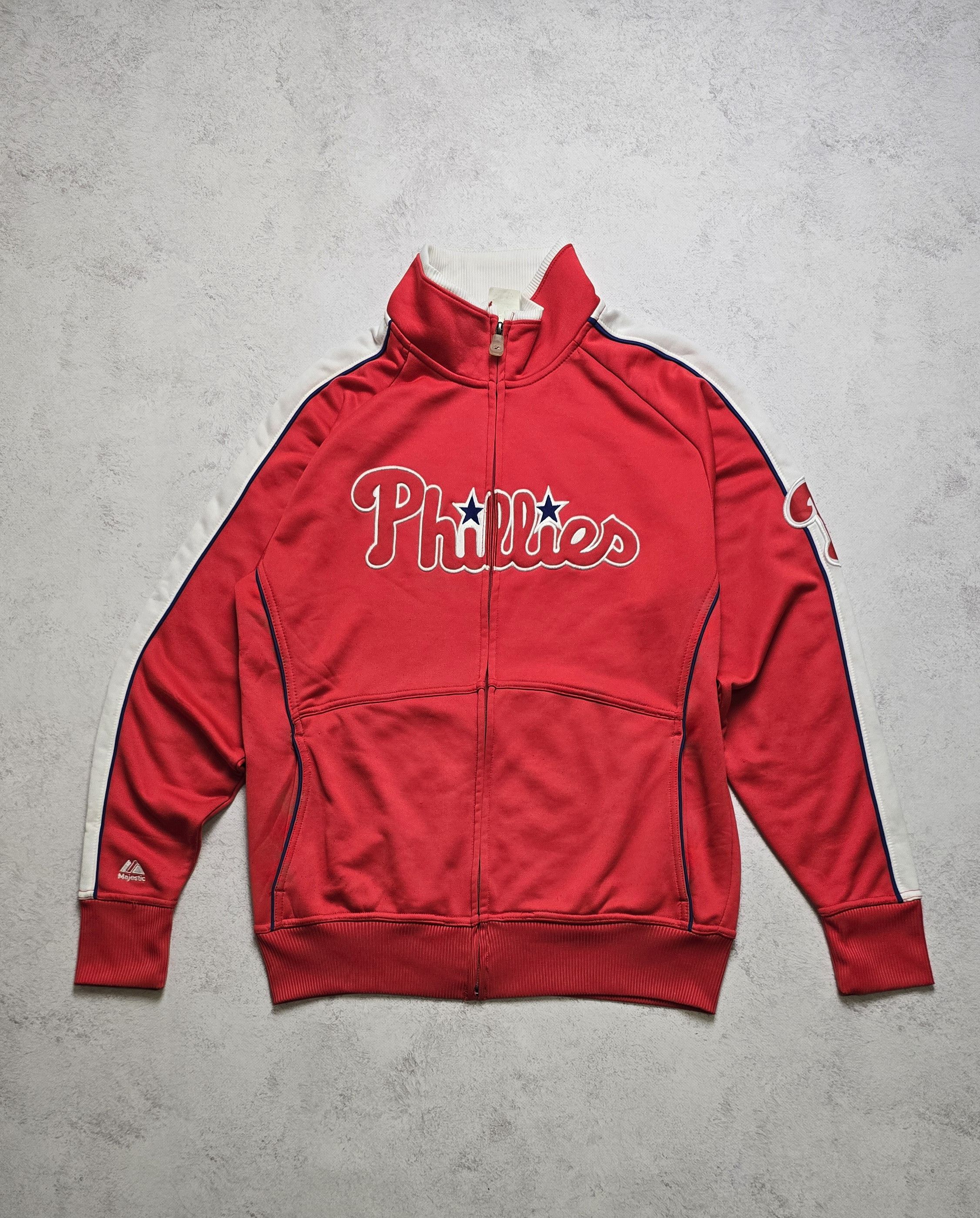 Majestic VTG Philadelphia Phillies MLB baseball Full-Zip Track Jacket Size US S / EU 44-46 / 1 - 1 Thumbnail