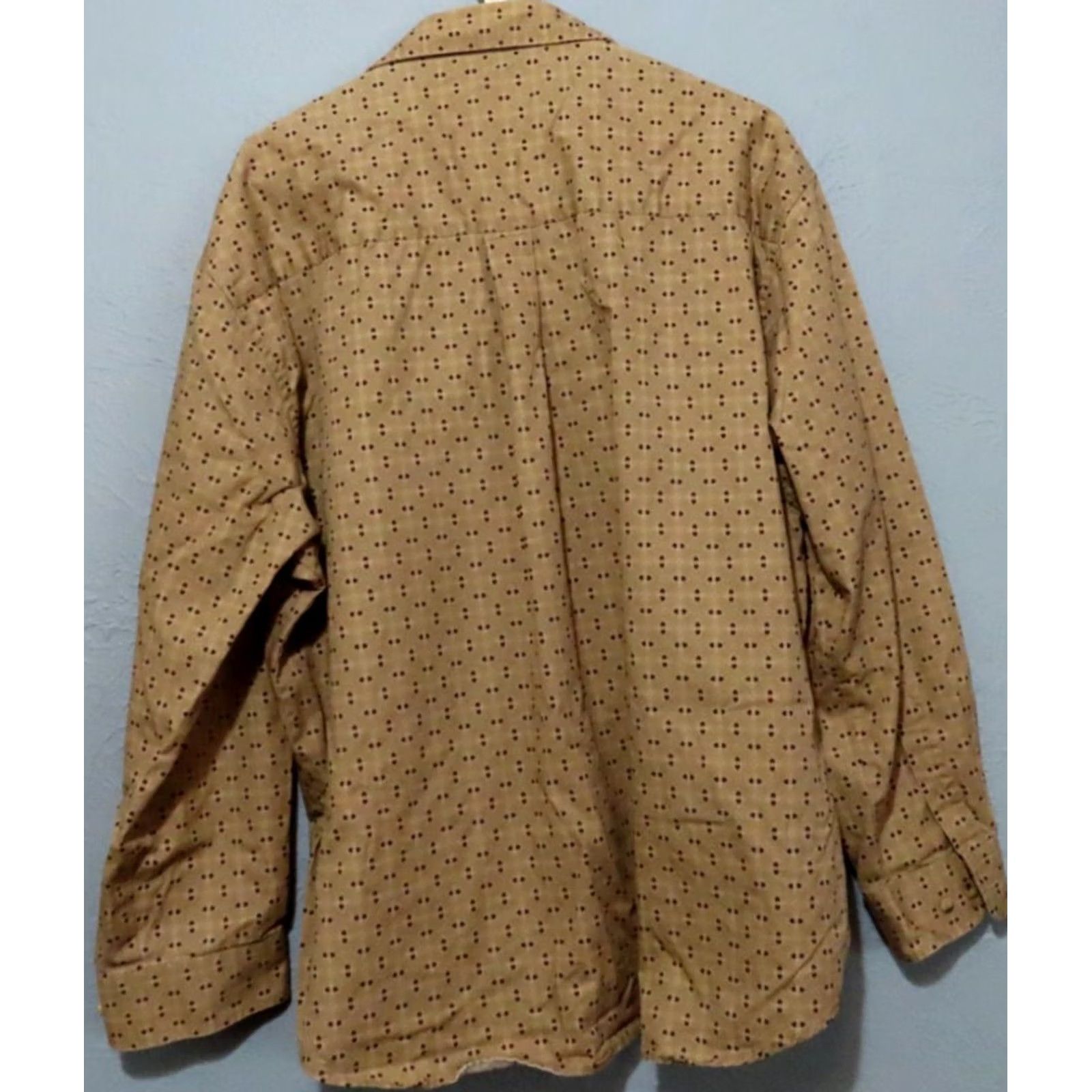 Vintage VINTAGE? Natural Issue Wrinkle Free Tan Men's 2XL Button Up Long Sleeve Shirt Size US XXL / EU 58 / 5 - 4 Thumbnail