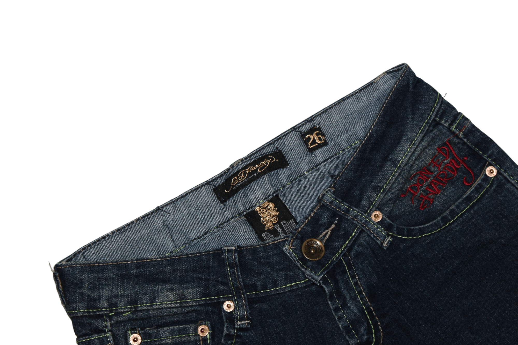Christian Audigier Ed Hardy Christian Audigier rhinestones trim skinny jeans Size 28" / US 6 / IT 42 - 5 Thumbnail