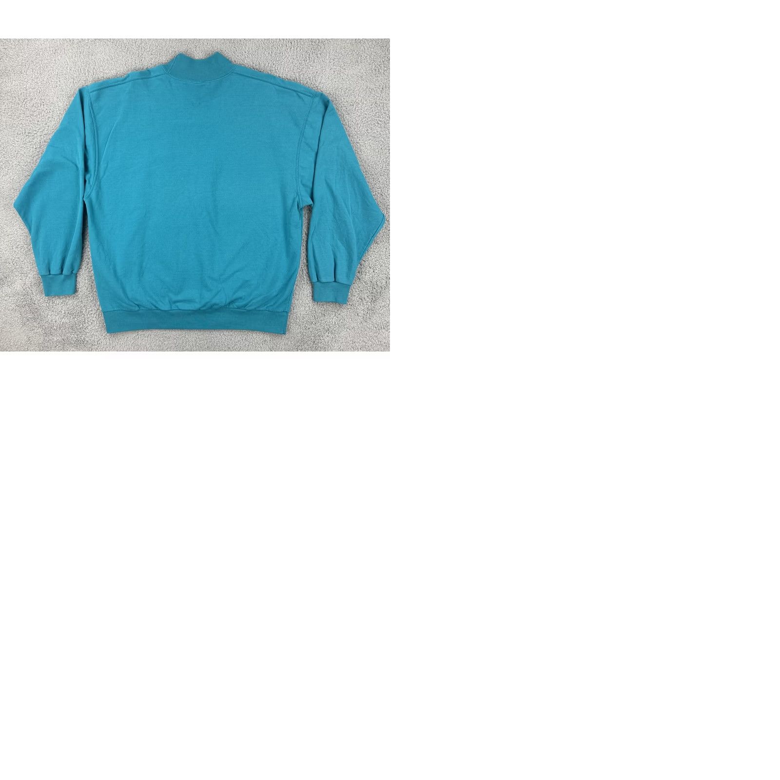 Nike VINTAGE Nike 90s Mens XL Sweatshirt Turquoise Green Blue Mock Neck Long Sleeve Pullover Embroidered Logo Crew Neck Cotton Knit All Seasons Sportswear Size US XL / EU 56 / 4 - 10 Thumbnail