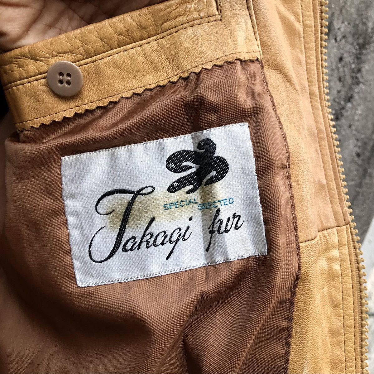 Vintage Vintage Japanese Brand Takagi Fur Cow Leather Bomber Jacket Size US M / EU 48-50 / 2 - 12 Thumbnail