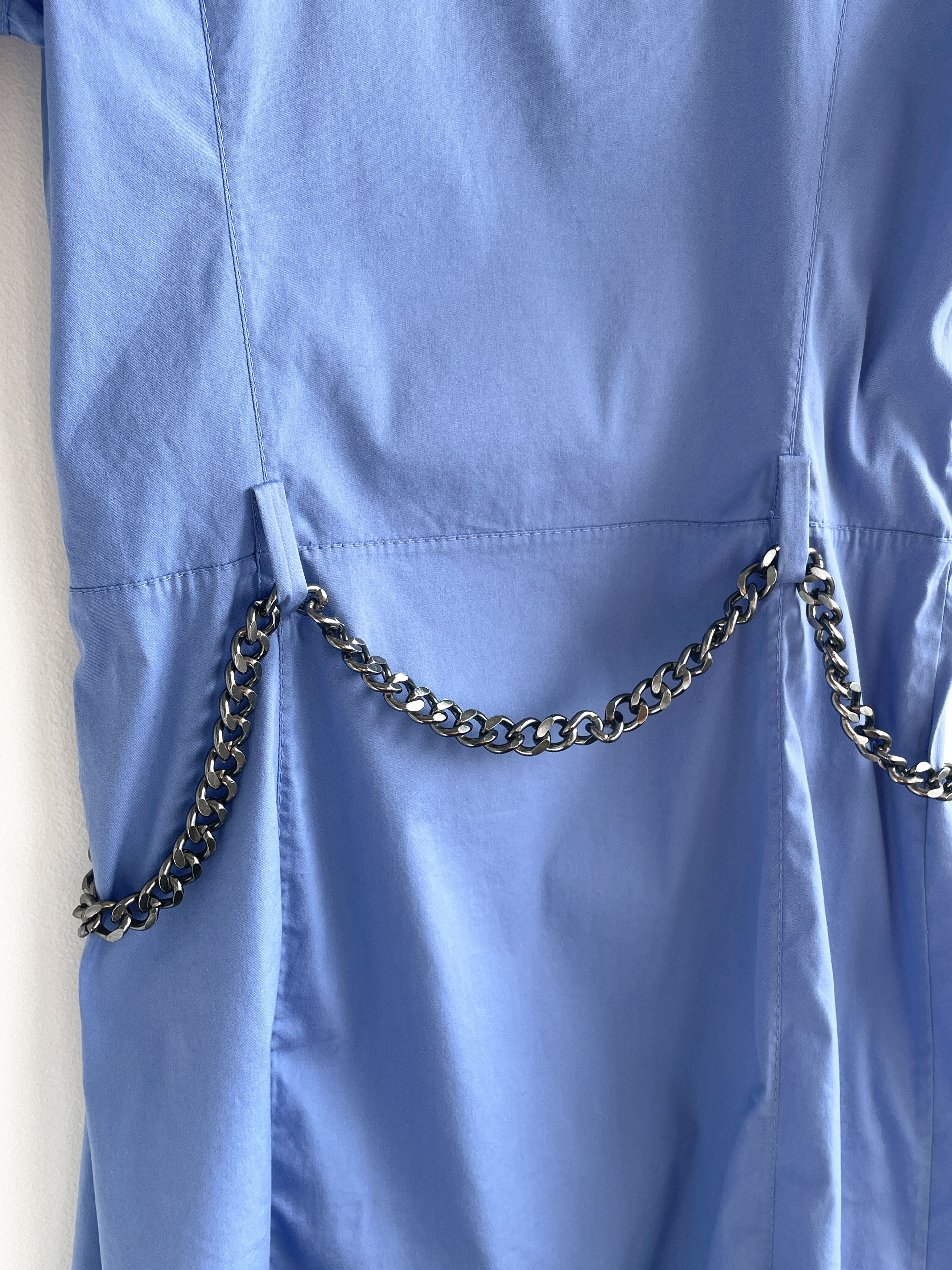 Celine blue cotton dress Size S / US 4 / IT 40 - 7 Thumbnail