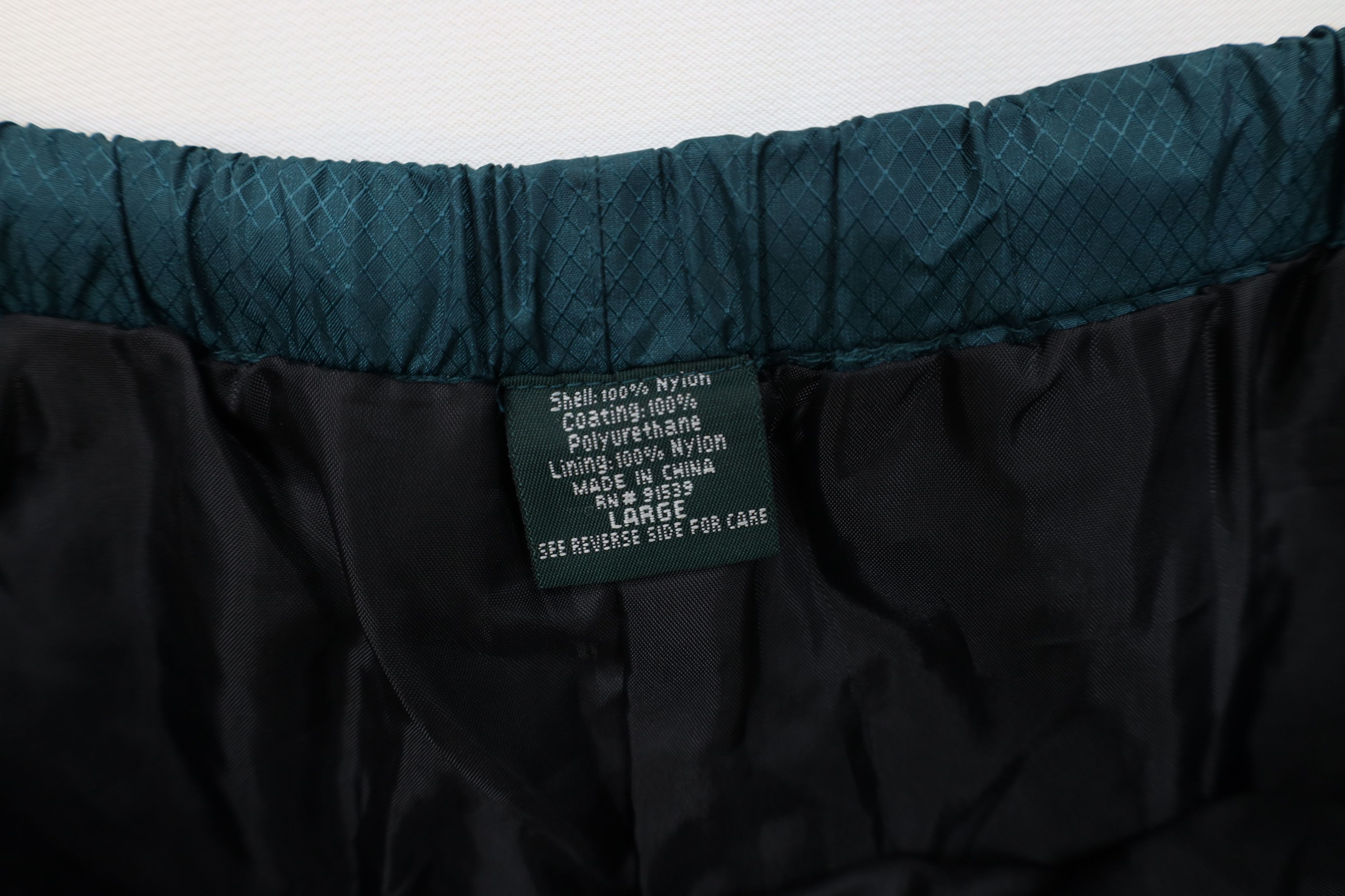 Vintage Vintage 90s Streetwear Ripstop Wide Leg Rain Pants Green Size US 36 / EU 52 - 5 Thumbnail