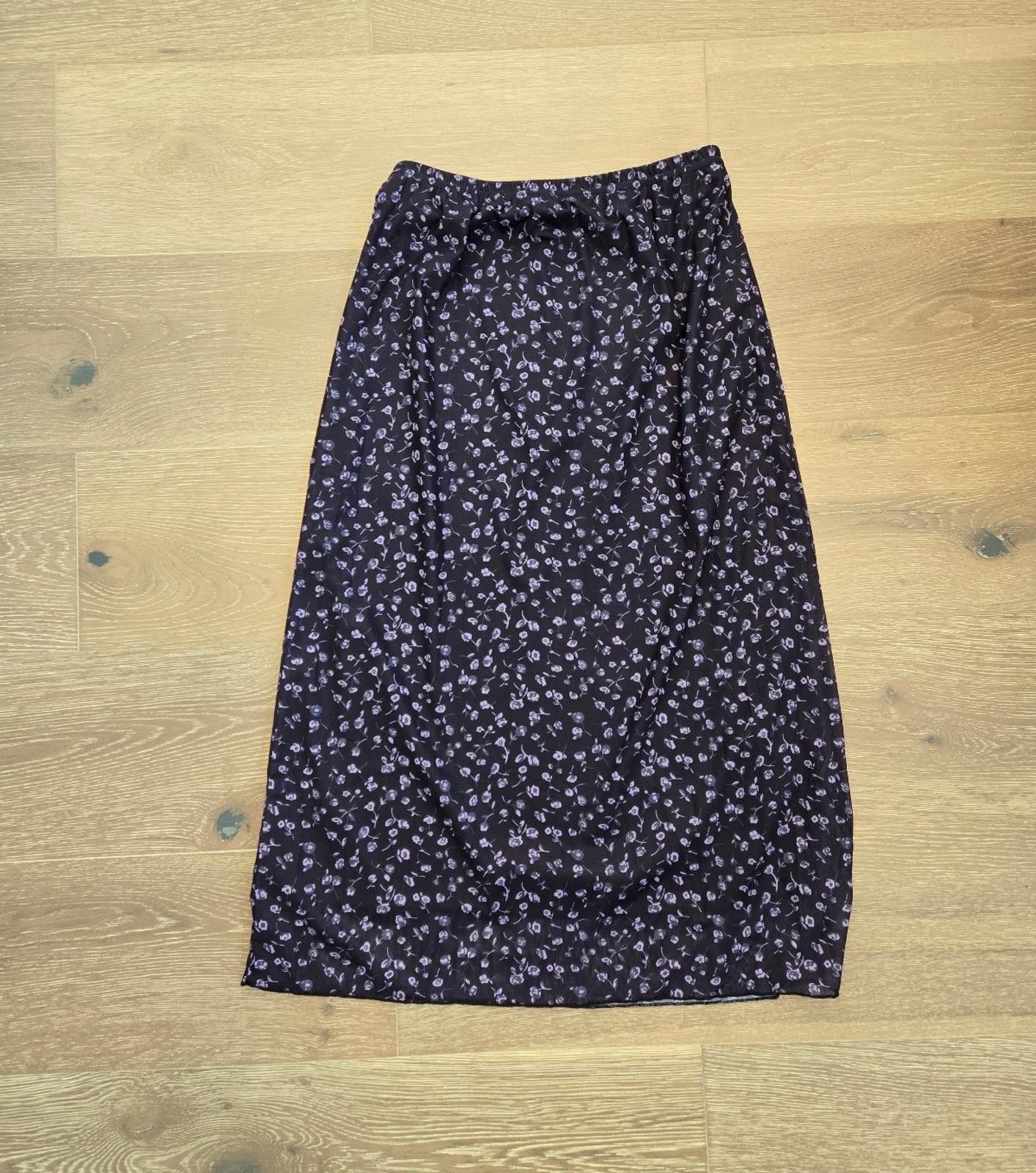 Other Purple Floral Midi Skirt Size S / US 4 / IT 40 - 1 Thumbnail
