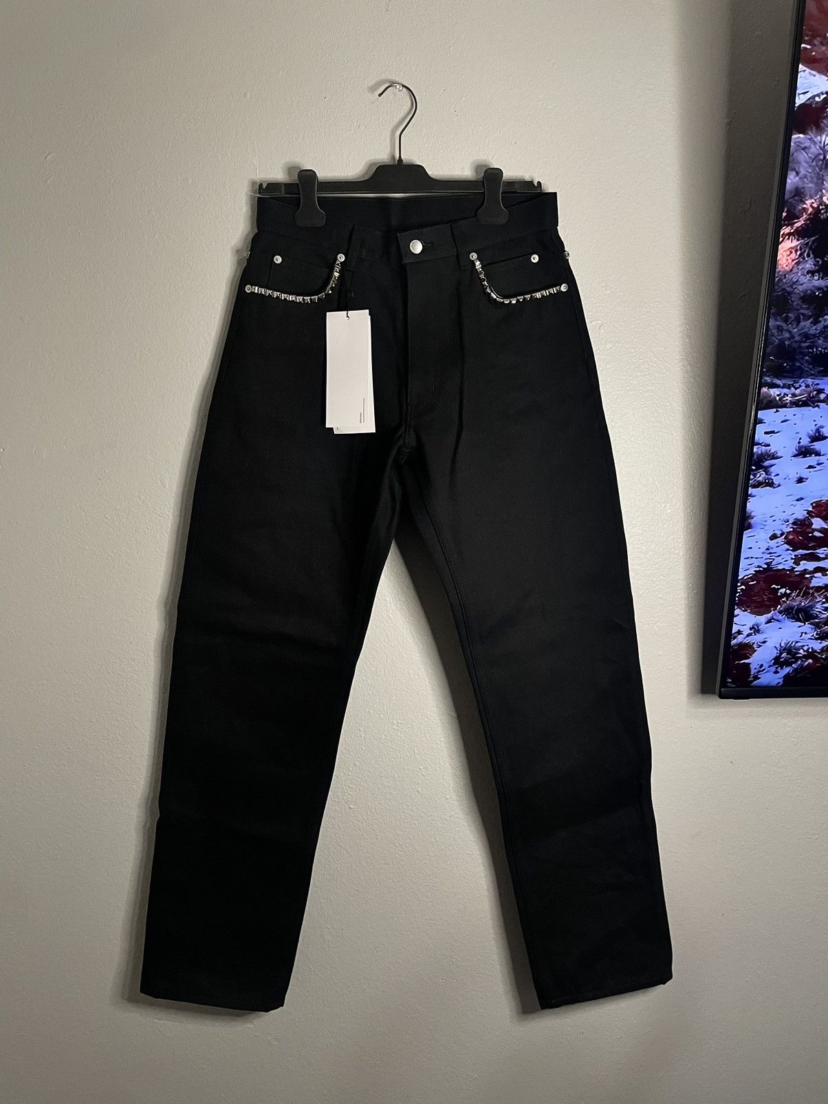 Takahiromiyashita The Soloist. Takahiromiyashita The Soloist Studded Black Denim Pants Size US 30 / EU 46 - 1 Thumbnail