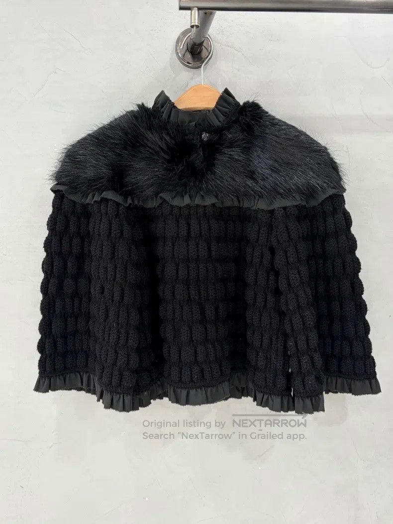 Fendi Fendi Wool and Mink Fur Short Cloak Size XS / US 0-2 / IT 36-38 - 1 Thumbnail