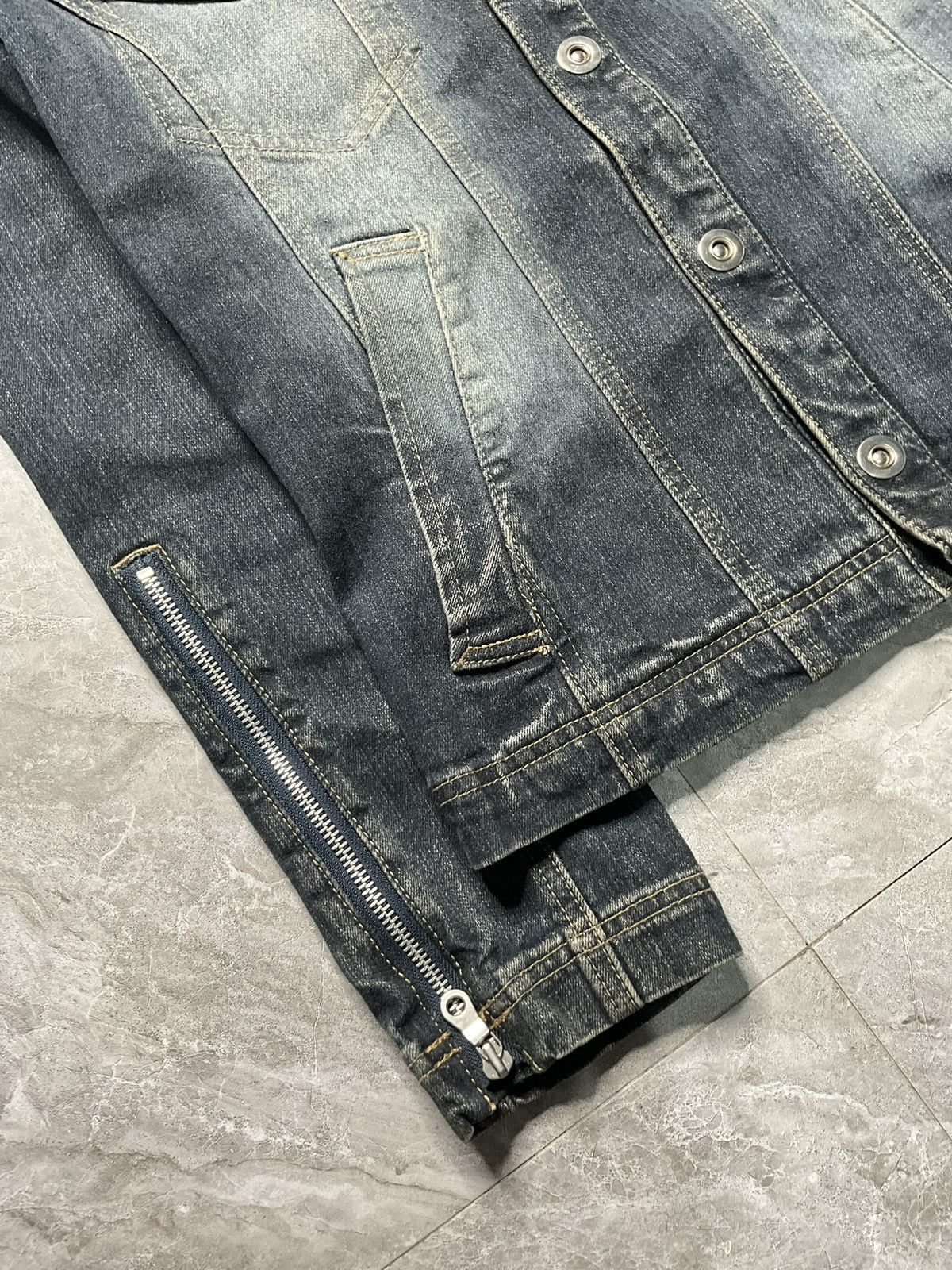 Japanese Brand Atelier Sab Men x If six was Nine Dirt Dyed Biker Denim Jkt Size US M / EU 48-50 / 2 - 5 Thumbnail