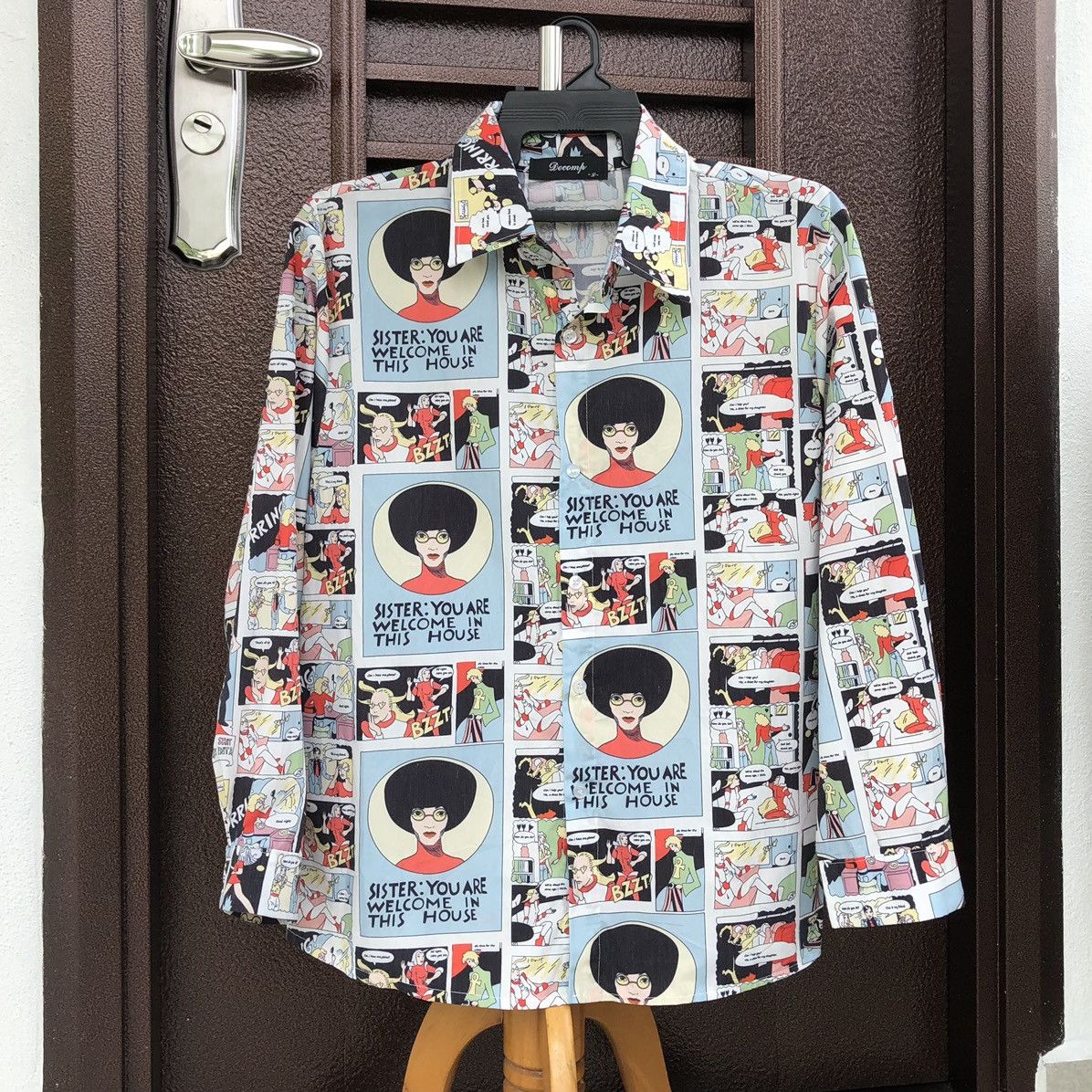 Decomp Print Comic Book Long sleeve Shirt