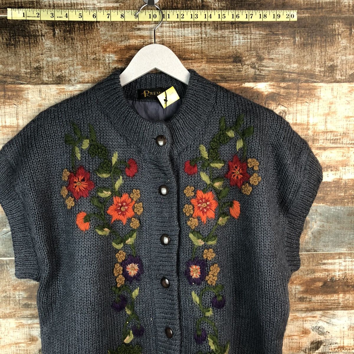 Homespun Knitwear × Japanese Brand Pre Move Grey art vintage Knitwear #A1818 Size L / US 10 / IT 46 - 5 Thumbnail