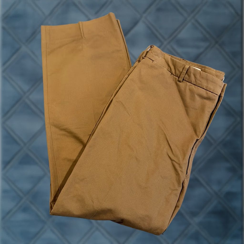 Vintage O'Connell's Brisbane Moss Heavy Cotton Twill Flat Front Pants 40" X 30" Brown Cotton Men Pants Slit Pockets Flat Front Slacks Chino Regular Mens Size US 40 / EU 56 - 1 Thumbnail