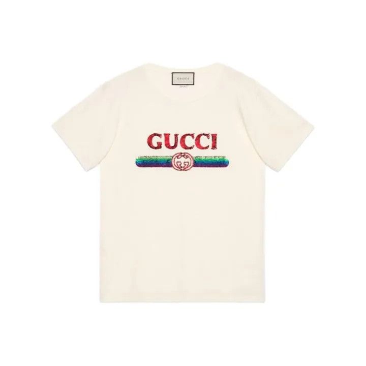 Gucci Gucci Oversized Sequin Logo T-Shirt Size XL / US 12-14 / IT 48-50 - 1 Thumbnail