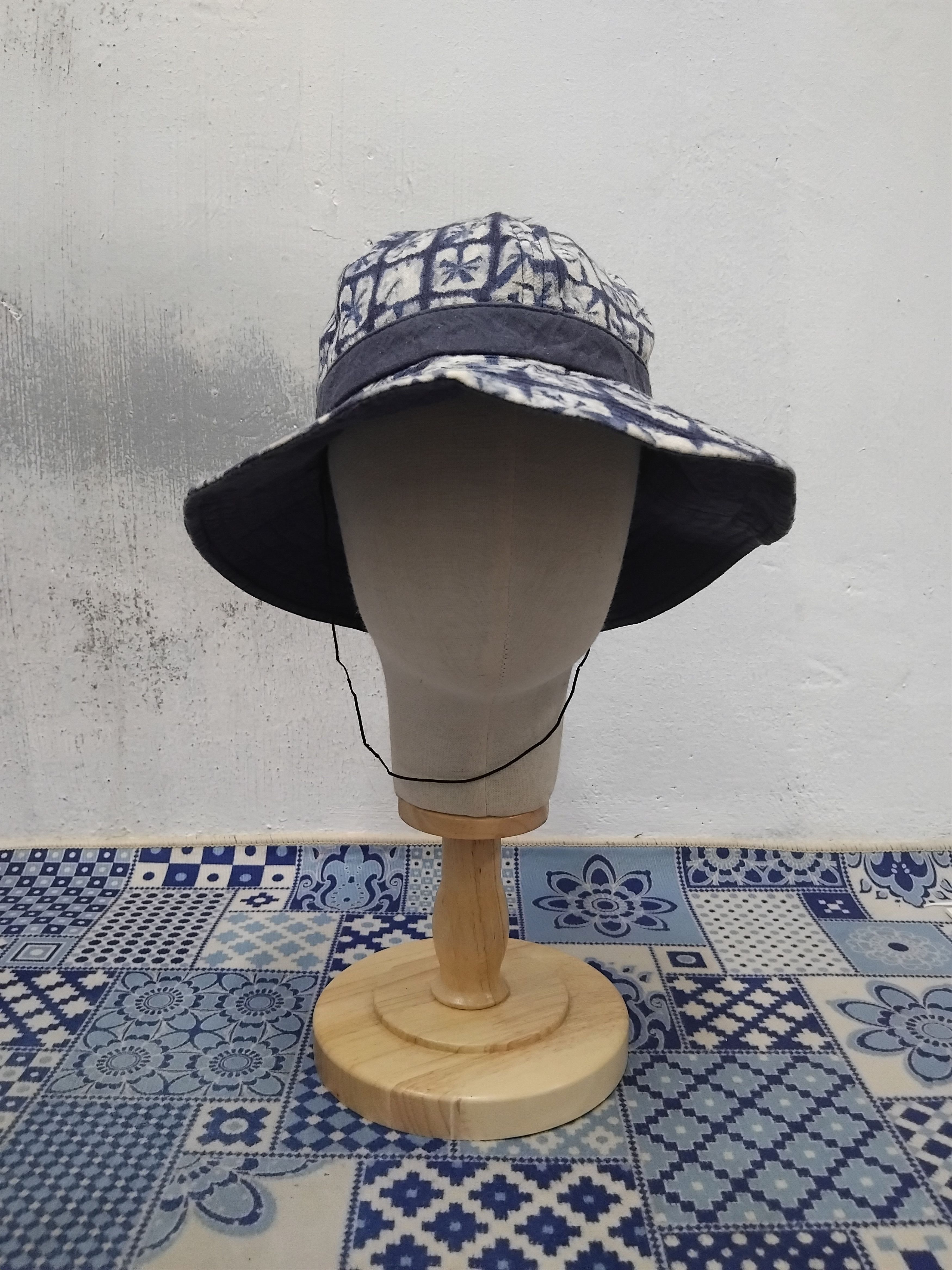 PPFM 💥Abstract blue japan style hat Size ONE SIZE - 4 Thumbnail