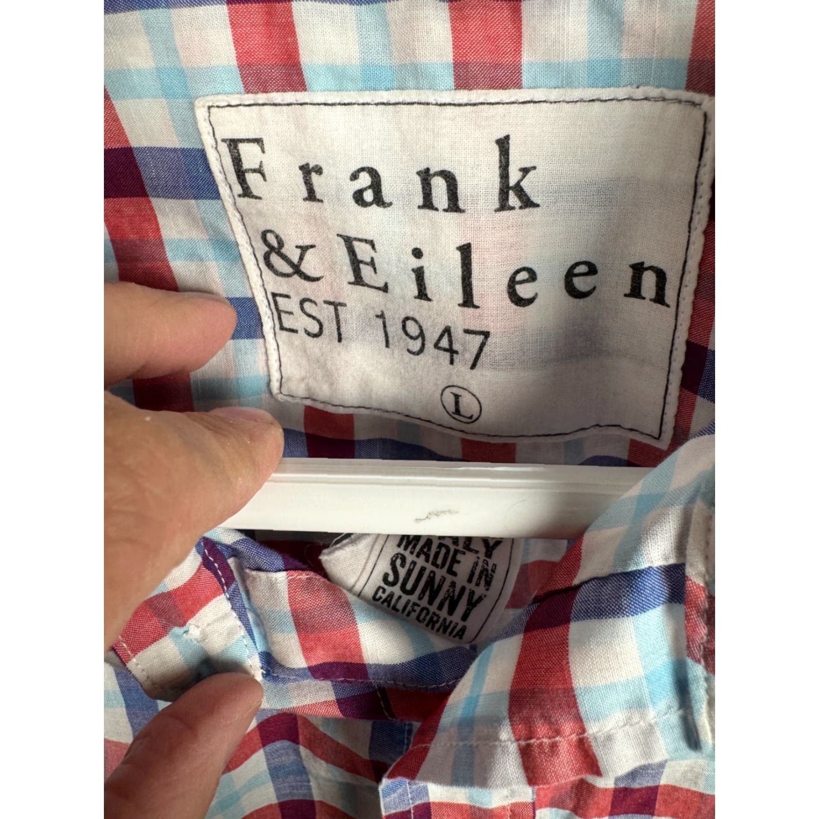 Frank & Eileen Frank & Eileen LUKE Shirt Men's Large Multi Plaid Lightweight Cotton Long Sleeve Button-Down Collared Shirt Size US L / EU 52-54 / 3 - 4 Thumbnail