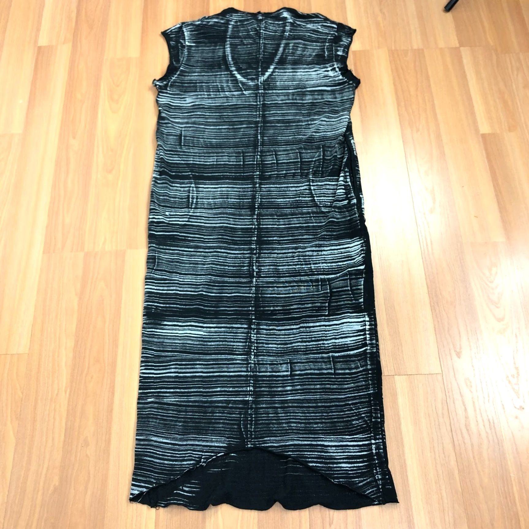 Vintage Raquel Allegra 2 Maxi Tie Dye Dress Sleeveless V-Neck Women's Black MINT Size XS / US 0-2 / IT 36-38 - 7 Thumbnail