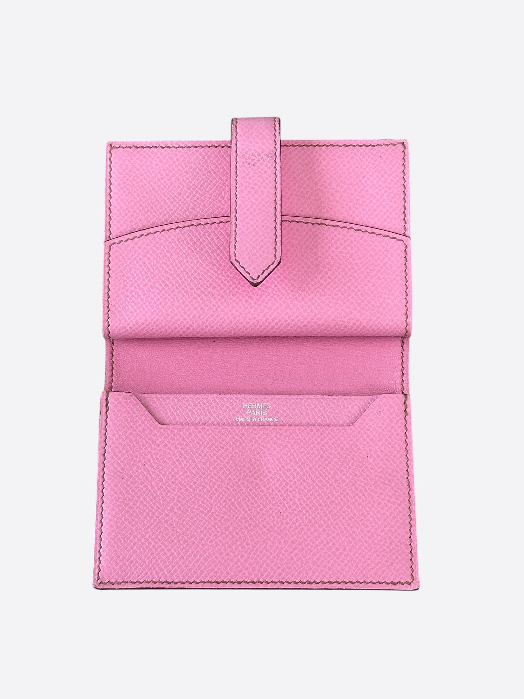 Hermes Hermes Pink Epsom Bearn Card Holder Size ONE SIZE - 3 Thumbnail
