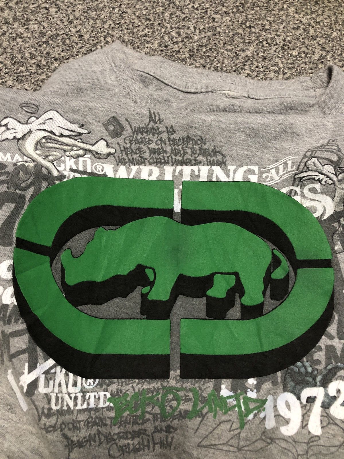 Ecko Unltd. × Vintage Vintage Y2K Ecko UNLTD Centre Logo Tshirt Size US L / EU 52-54 / 3 - 6 Thumbnail